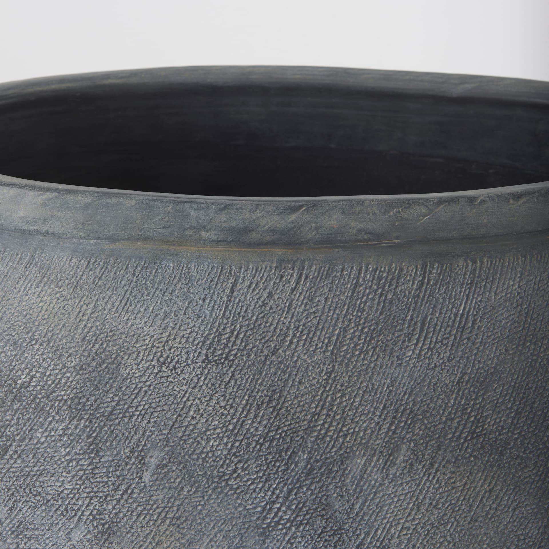 Zuma 27.2L x 20.5W x 31.9H Dark Gray Ceramic Floor Vase — product photograph