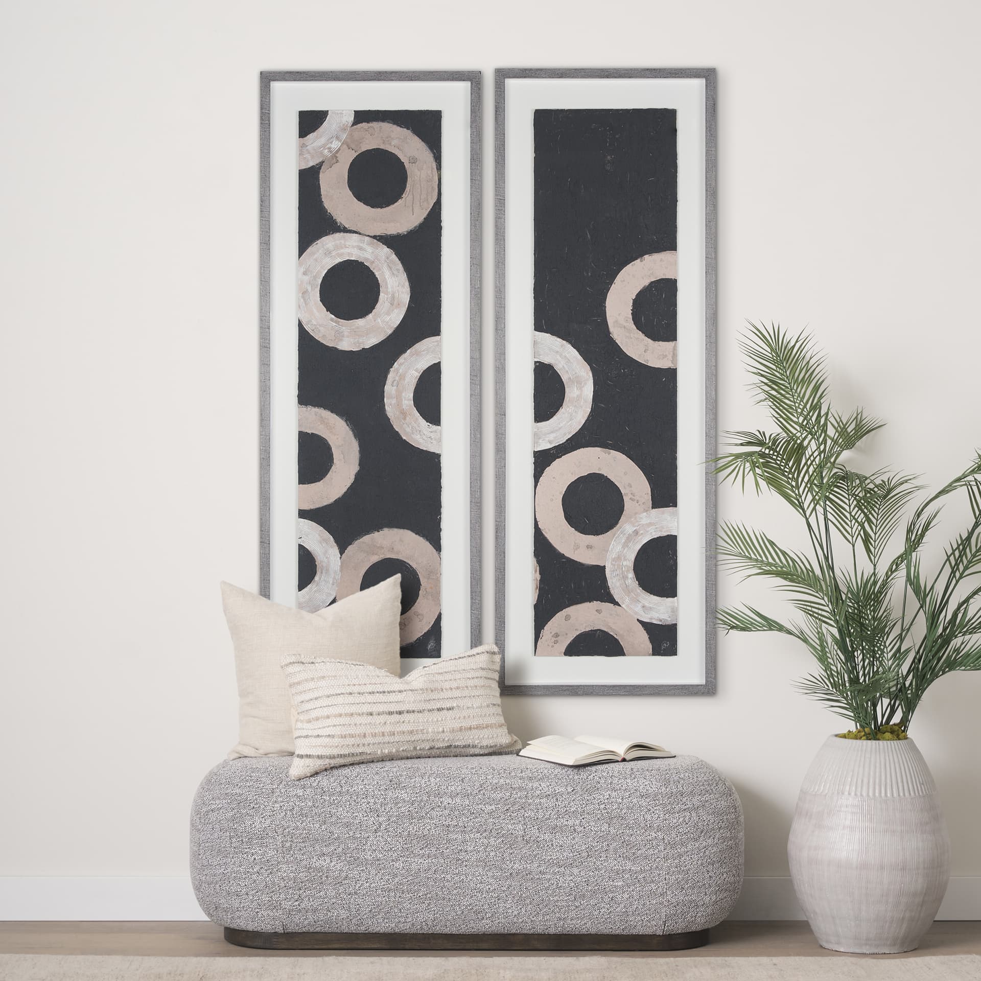 Continuous Intention I by Studio M a handmade Original Framed Artwork under Glass — in a styled room