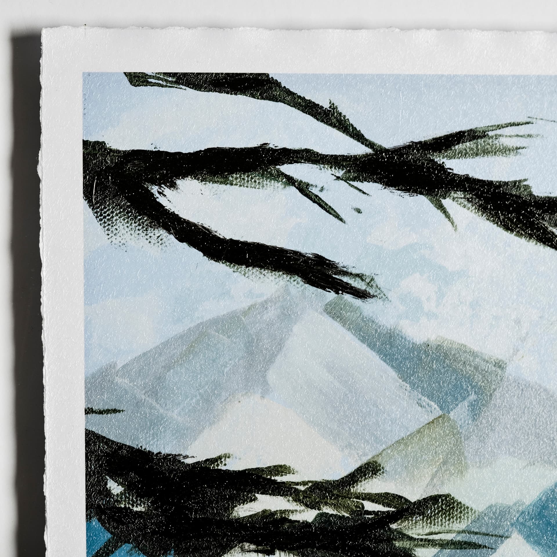 Vista I by Mercana Studio a Hand Embellished Textured Framed Art Print Matted under Glass — product photograph