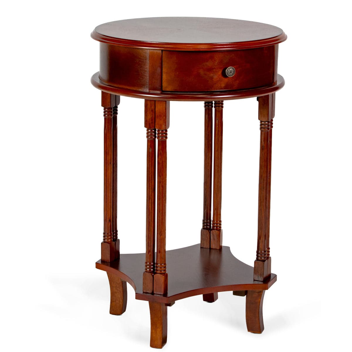 Round Accent Table HR23 Cherry Finish — product photograph