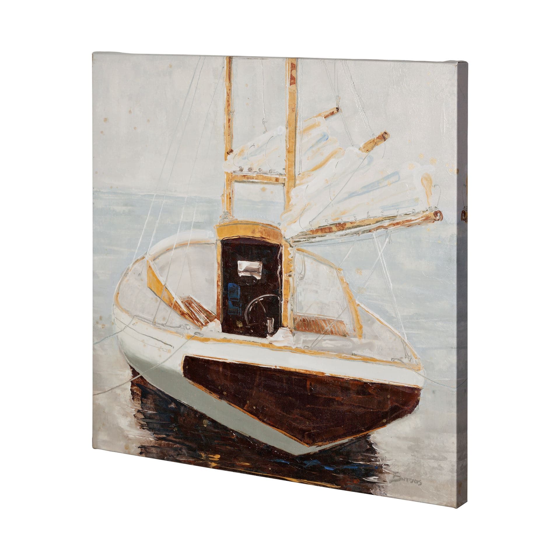Home for the Night by Mercana Studio a Hand Embellished Textured Canvas — product photograph