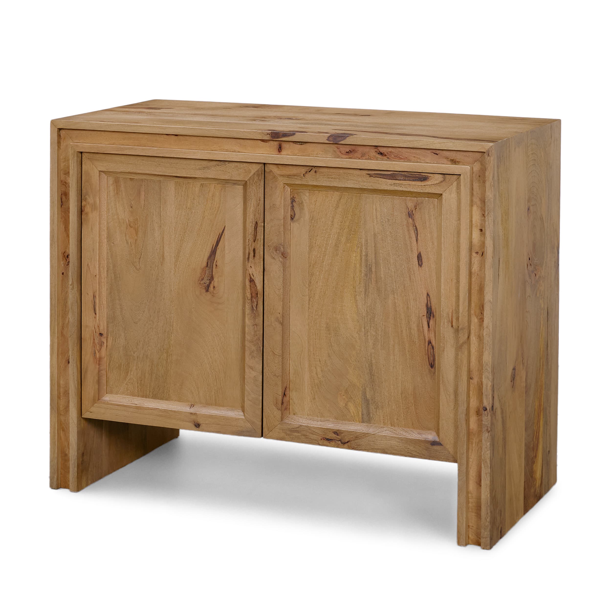 Notts Brown Wood 2-Door Accent Cabinet — product photograph