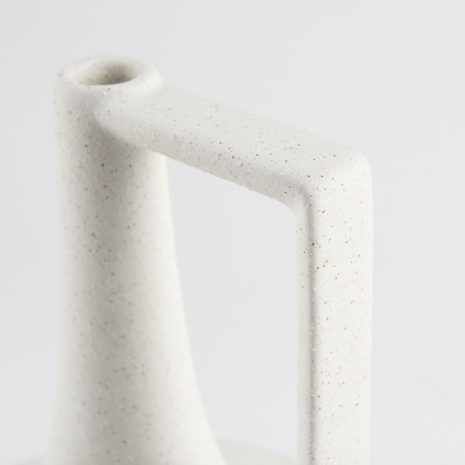 Burton 13.1H Large White and Black Ceramic Jug Vase — product photograph