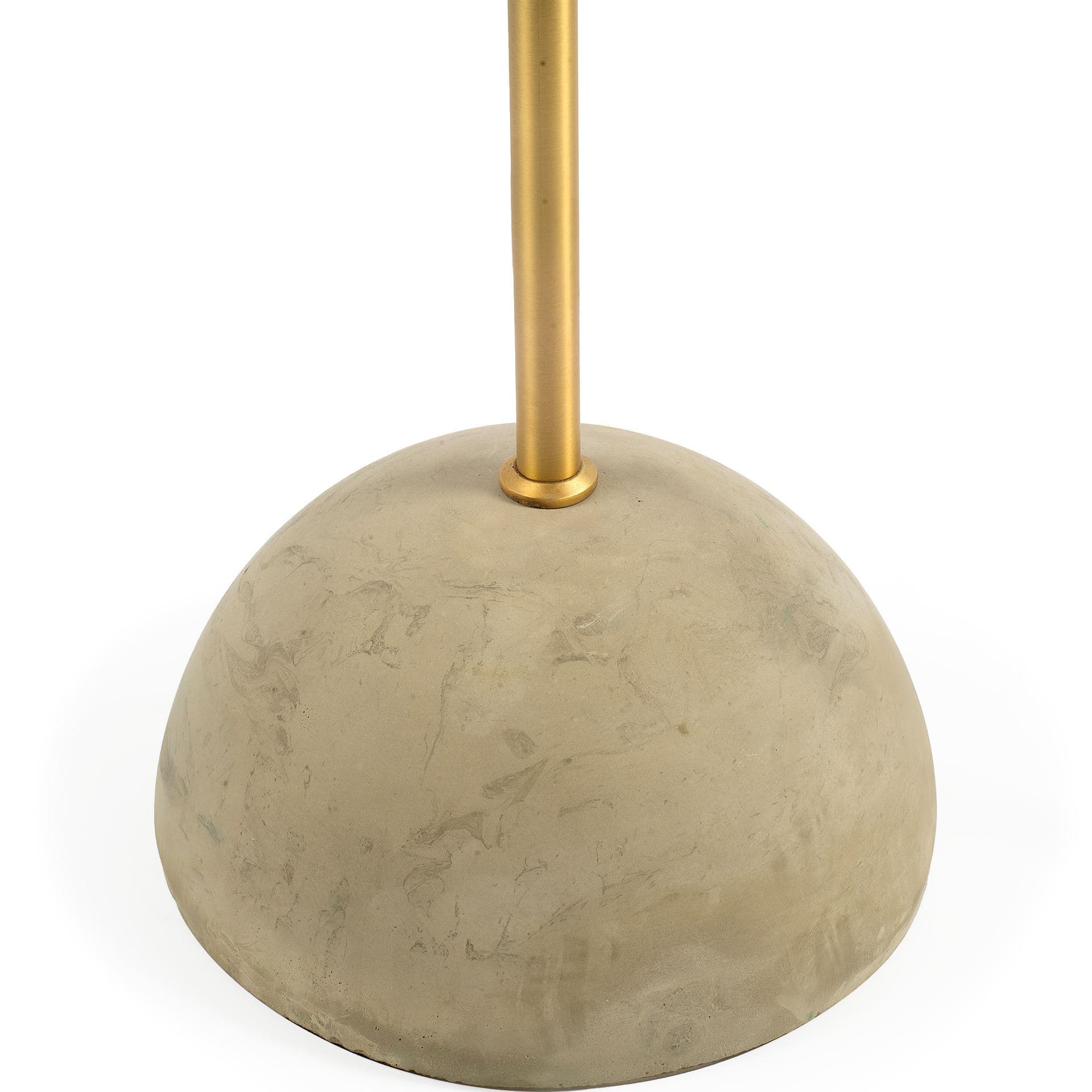 Denmark (55.1"H) Black/Gold Concrete Base Metal Shade Floor Lamp — product photograph