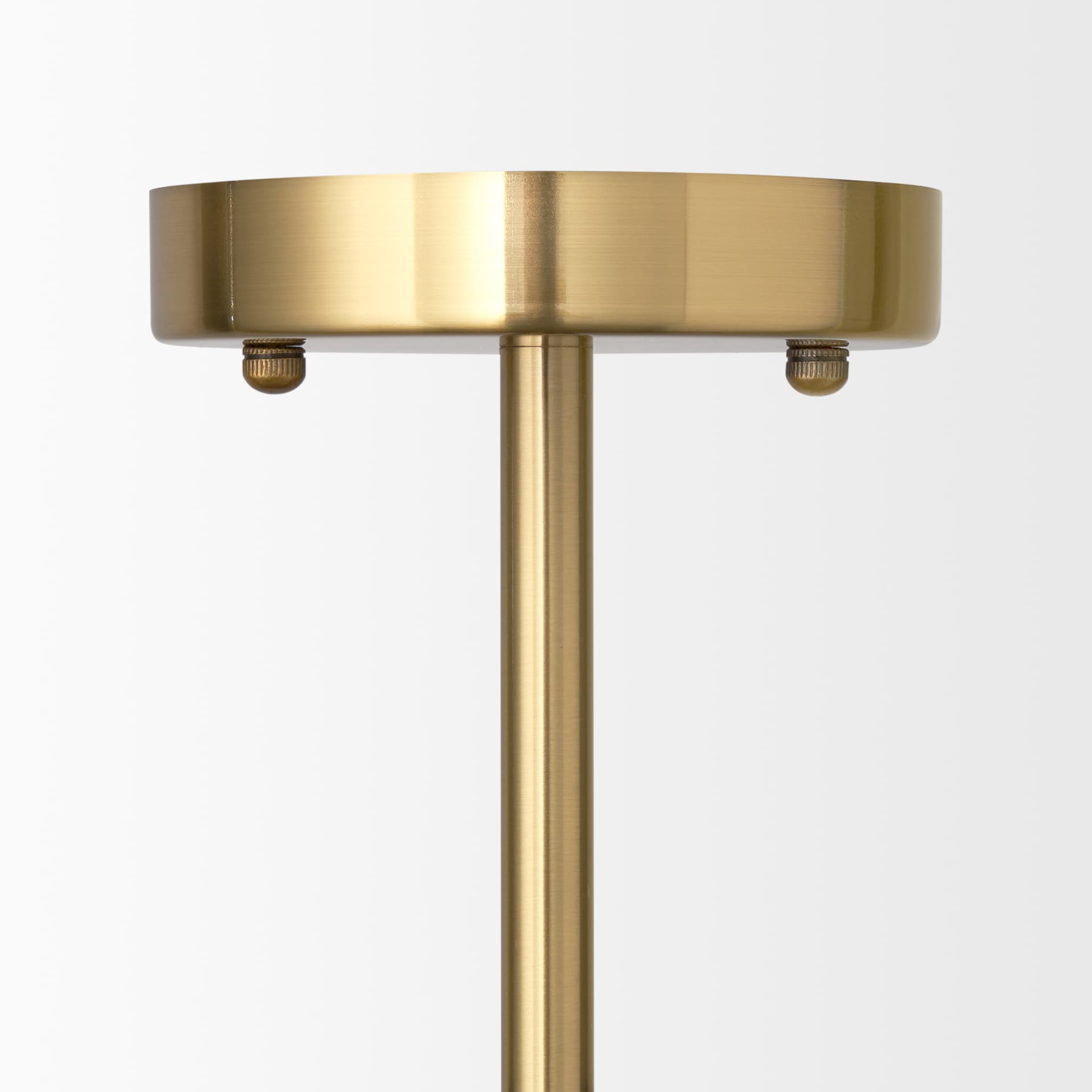 Cybill Brushed Brass w/ White Metal Shades 2-Light Chandelier — product photograph