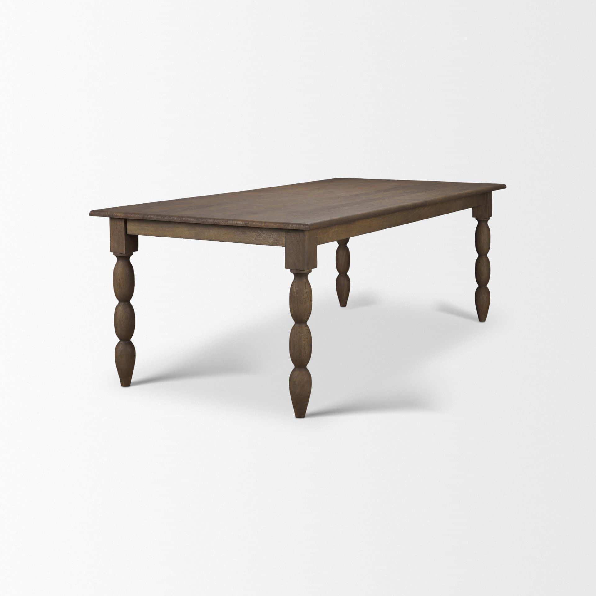 Angeline 96"L x 48"W Extendable Dining Table | Dark Brown Wood | Seats 8-10 — product photograph