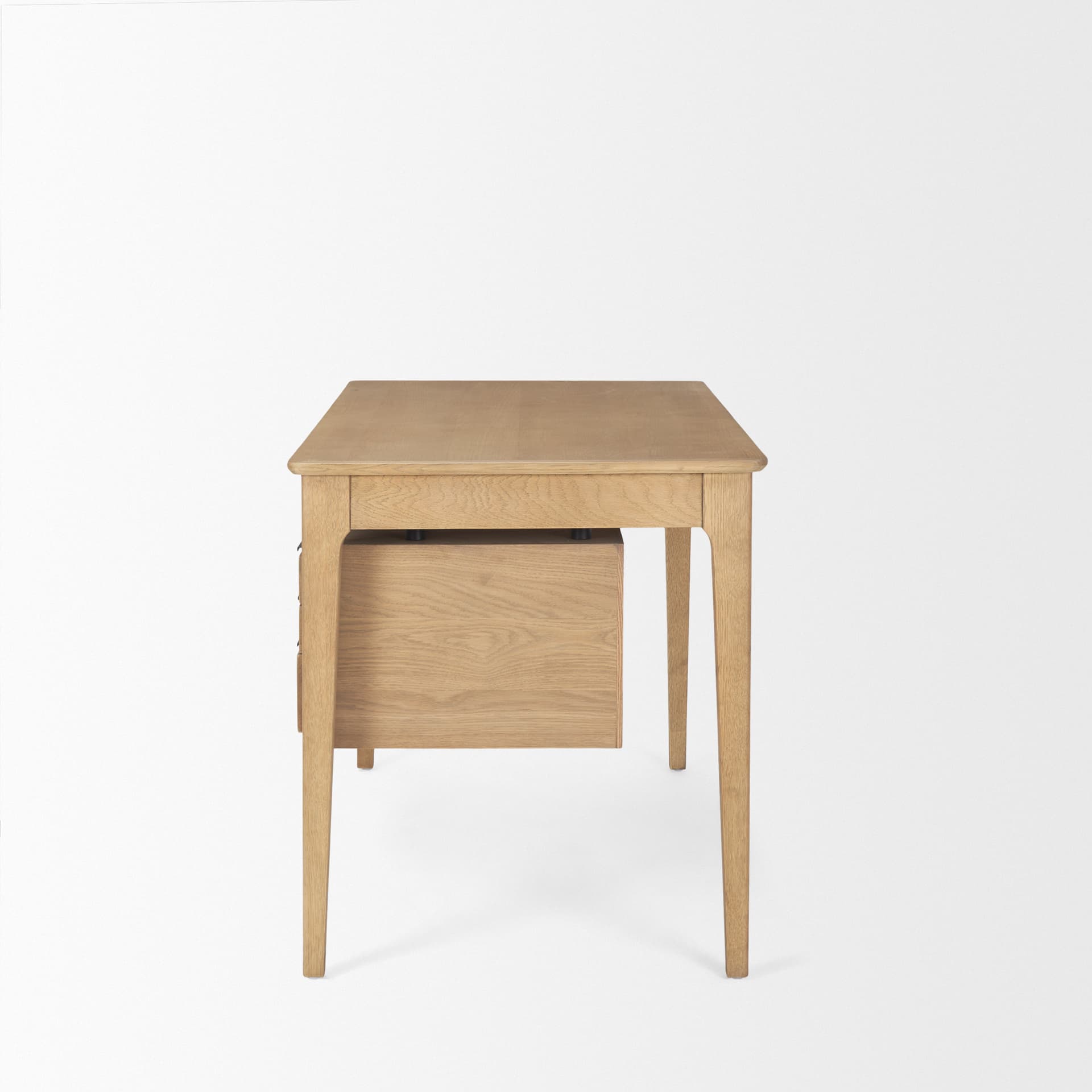 Tino Light Brown Oak Wood w/ 4 Drawers Desk — product photograph