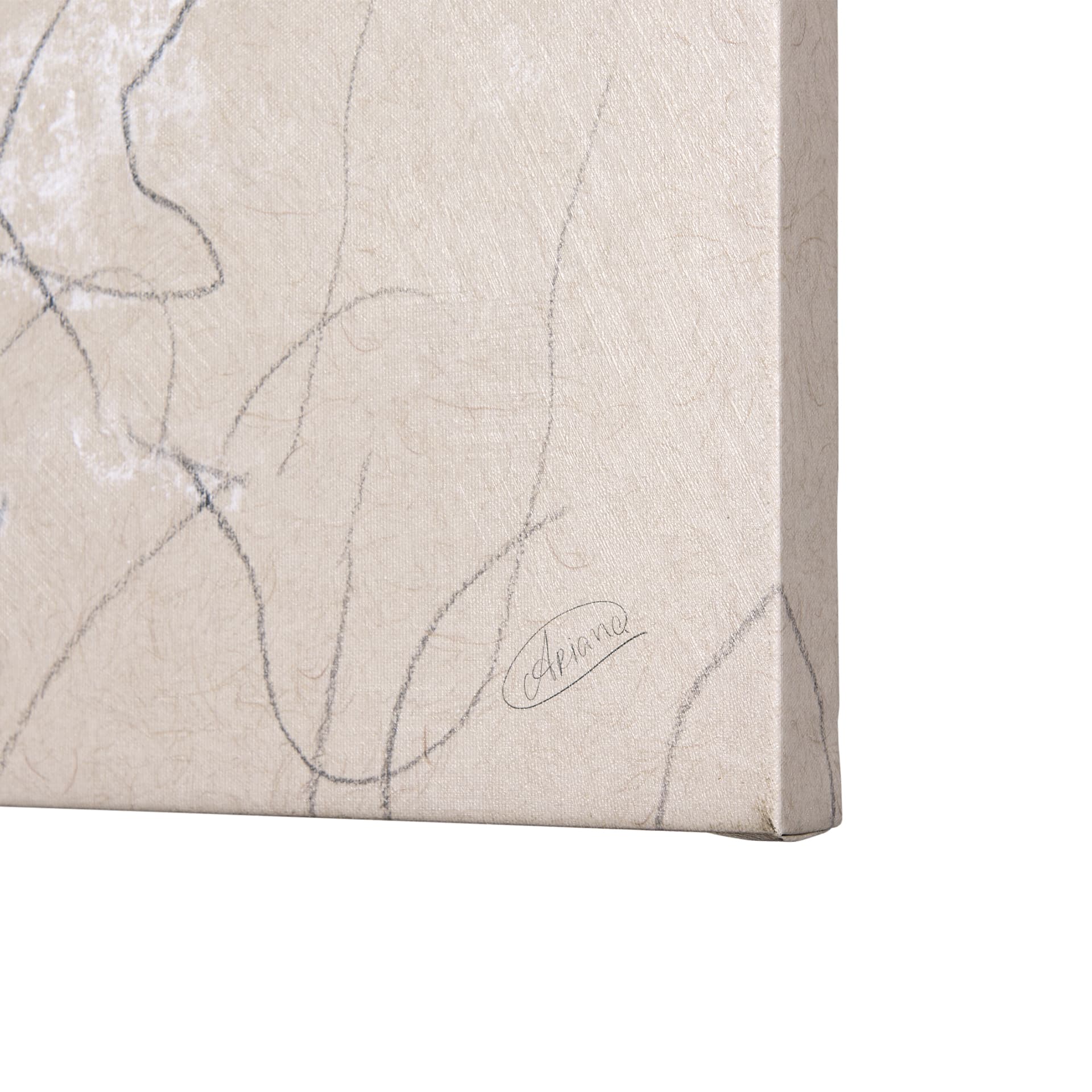 Sketch of animal IX (Bison) by Mercana Studio a Hand Embellished Textured Canvas — product photograph