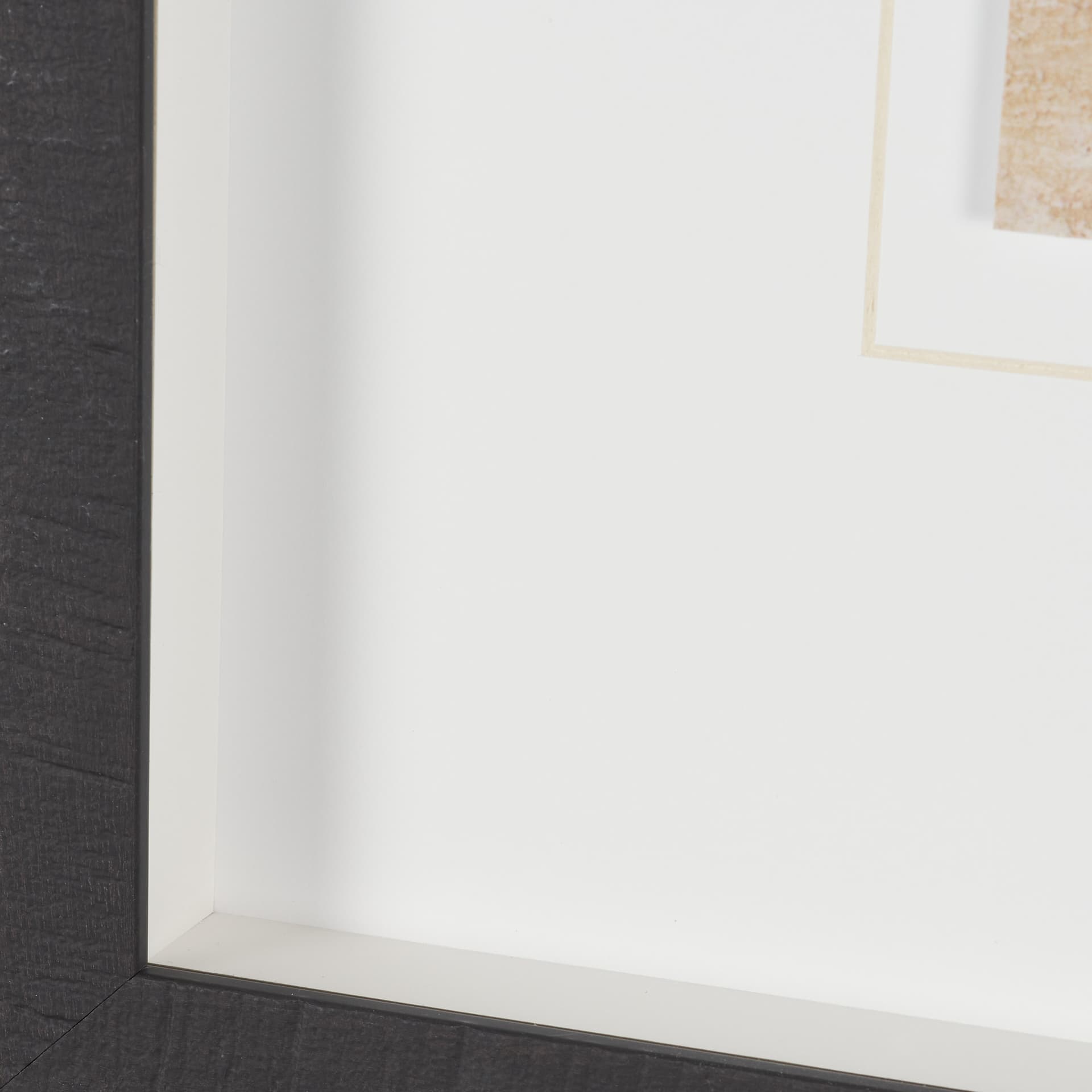 Straw by Mercana Studio Hand-Embellished Textured Framed Artwork Matted under Glass — product photograph
