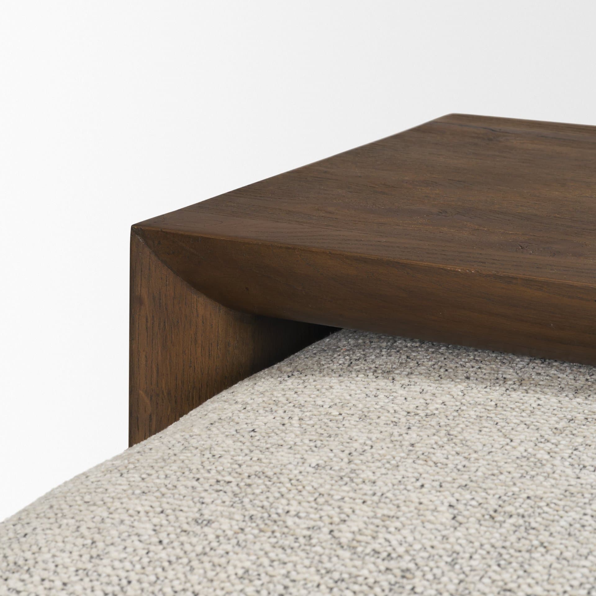 Trayden Gray Fabric w/ Brown Slider Top Coffee Table 55.0X 37.0X 46.0 (cm) — product photograph