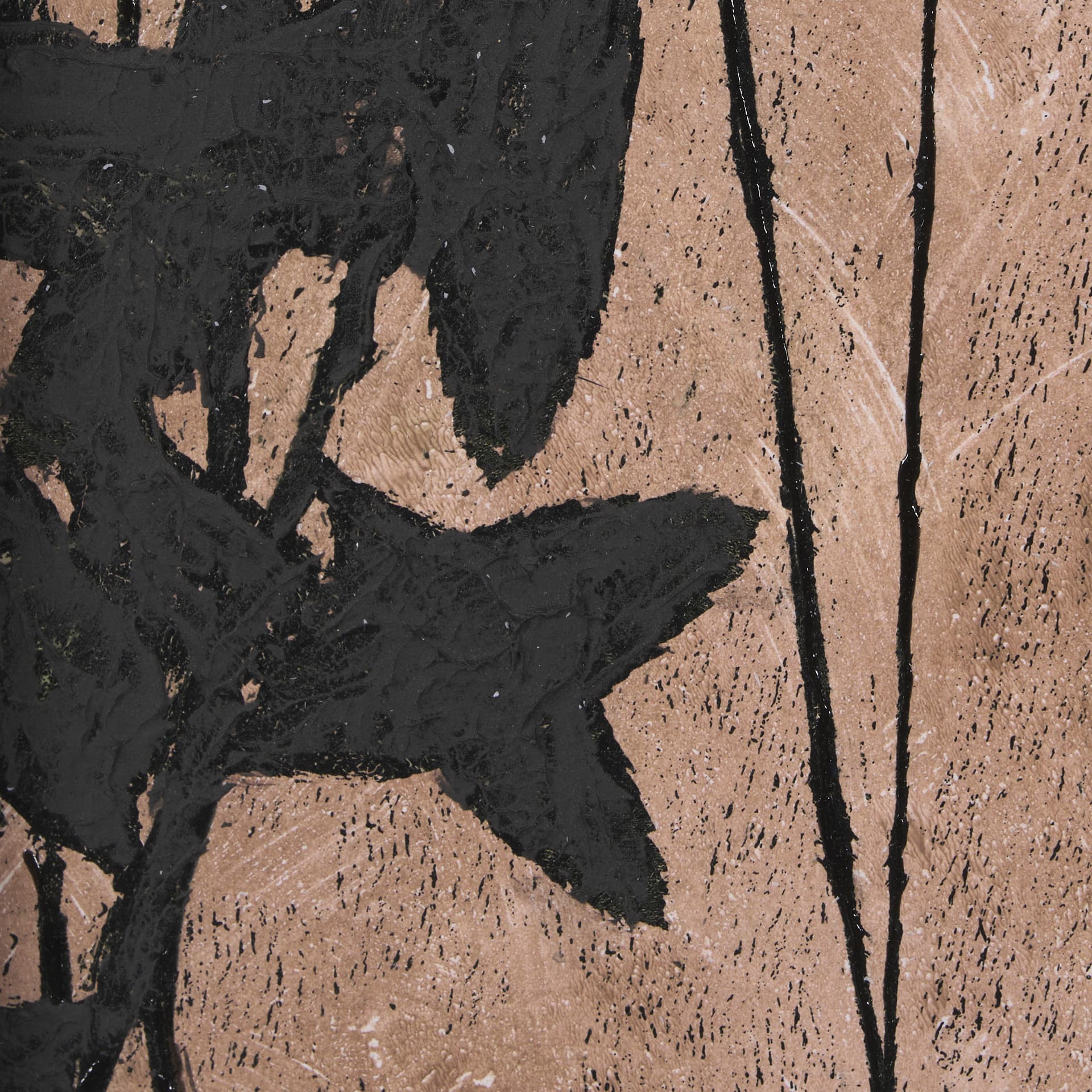 Etched Silouette III by Mercana Studio a Hand Embellished Textured Framed Art Print — product photograph