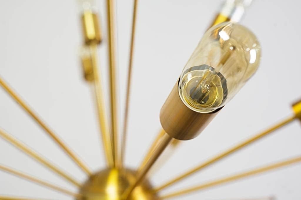 Edisonna II (38"D) Gold Sputnik Twenty Bulb Chandelier — product photograph