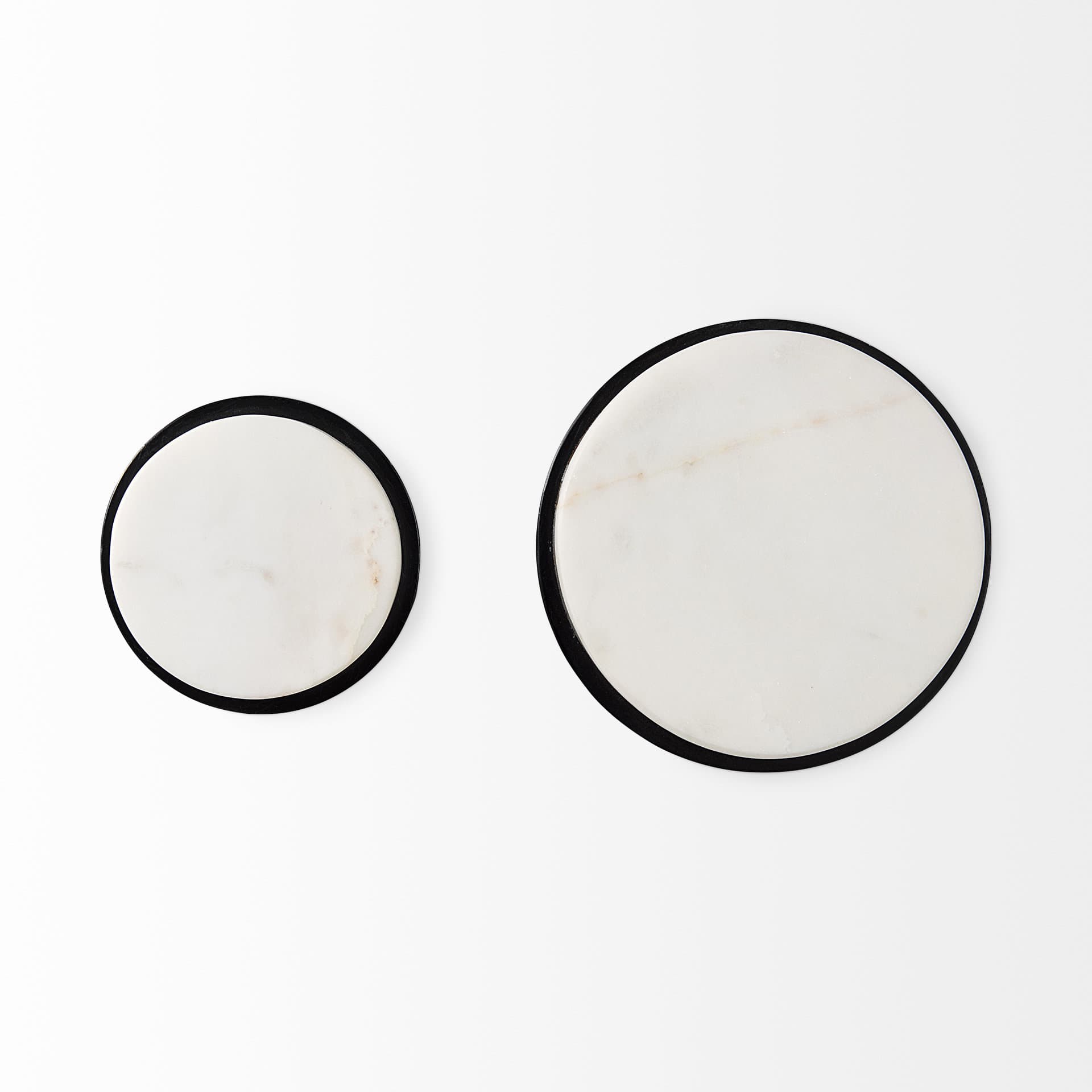 Sophia 5.0 L x 5.0 W x 3.0 H White Marble Set of 2 Wall Hooks — product photograph