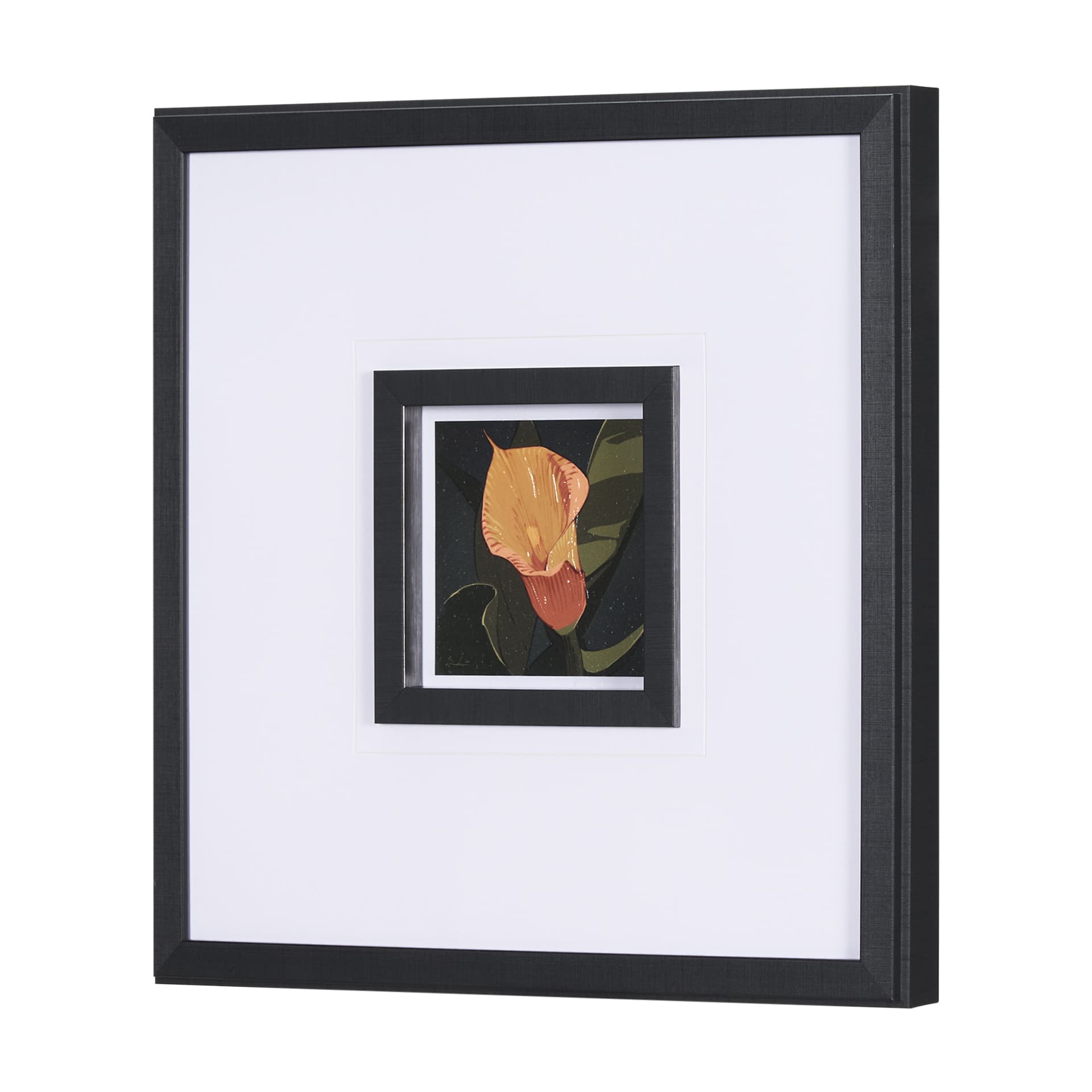 Flower Portrait VIII by Mercana Studio Hand Embellished Textured Framed Art Print Matted under Glass — product photograph