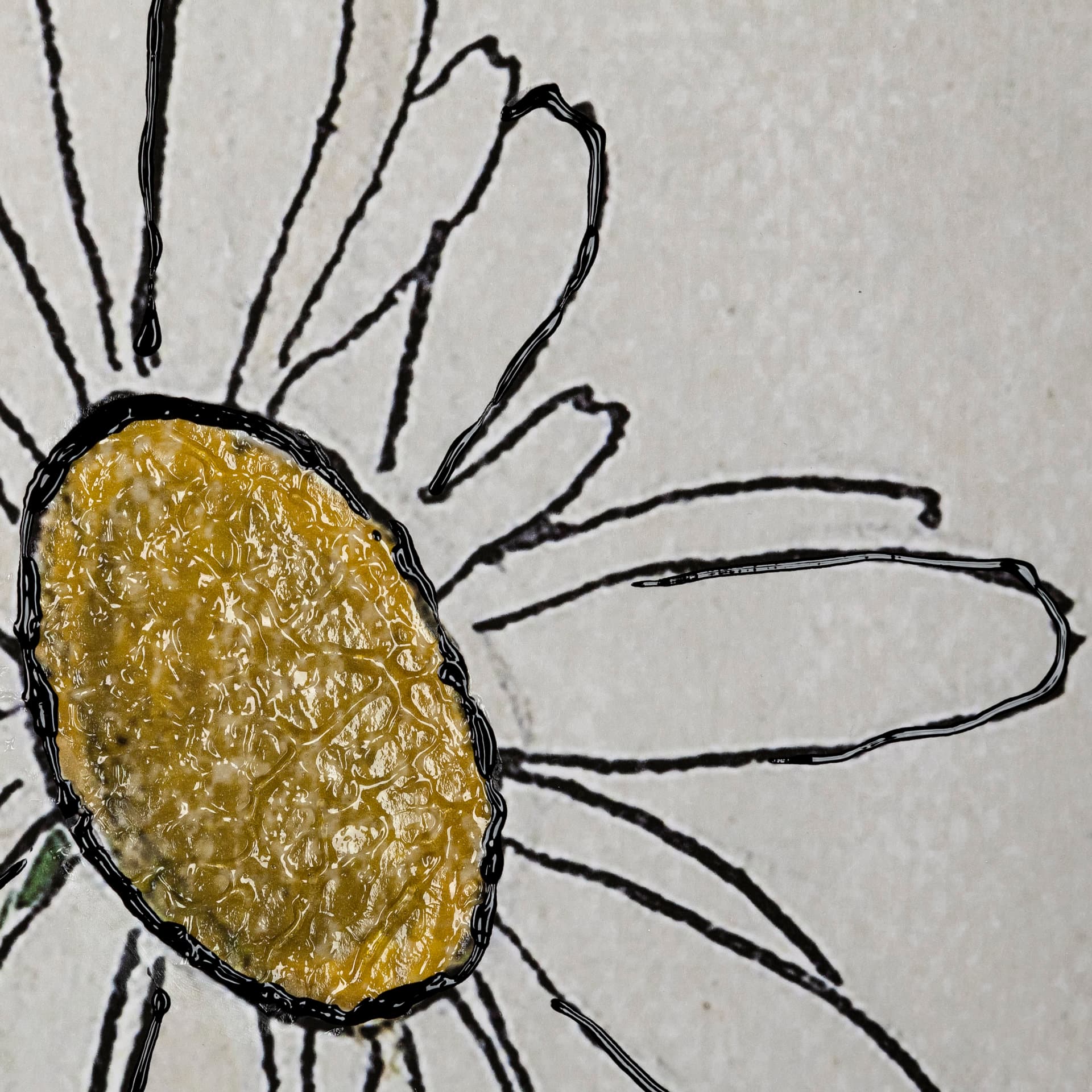 Blom Ritning by John Bauer a Hand Embellished Textured Framed Art Print Matted under Glass — product photograph