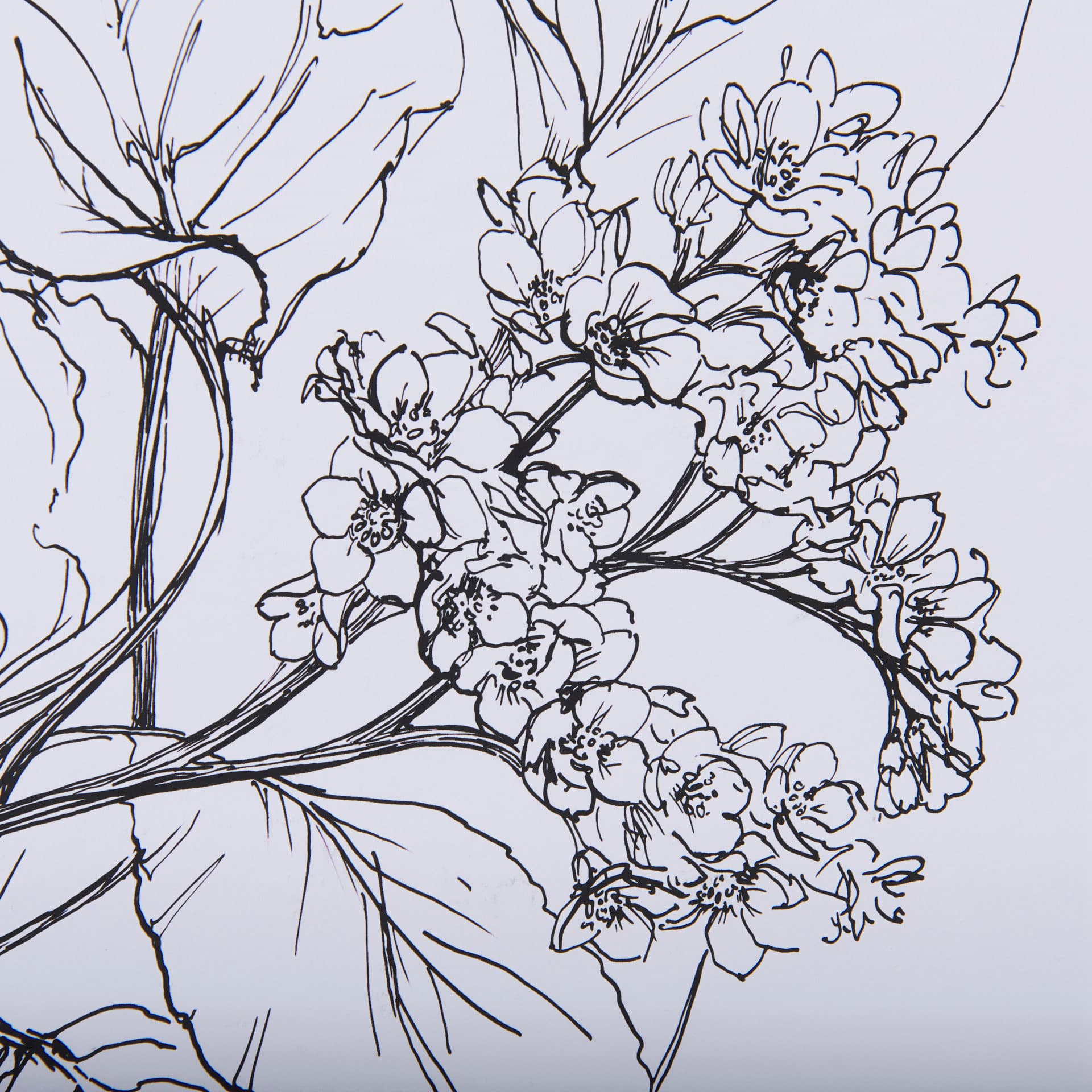 Spring Blooming VII by Mercana Studio Hand Embellished Textured Framed Art Print Matted under Glass — product photograph