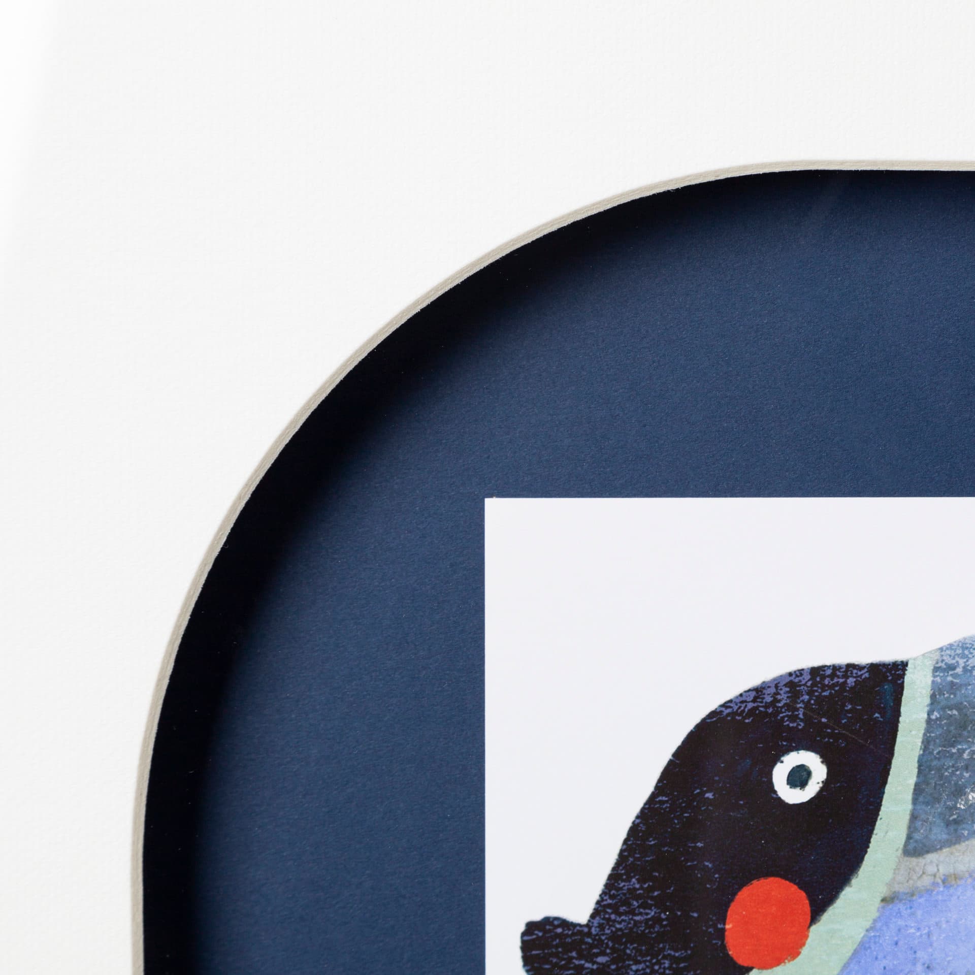 Patterned Fish I by Victoria Barnes a Hand Embellished Textured Framed Art Print Matted under Glass — product photograph