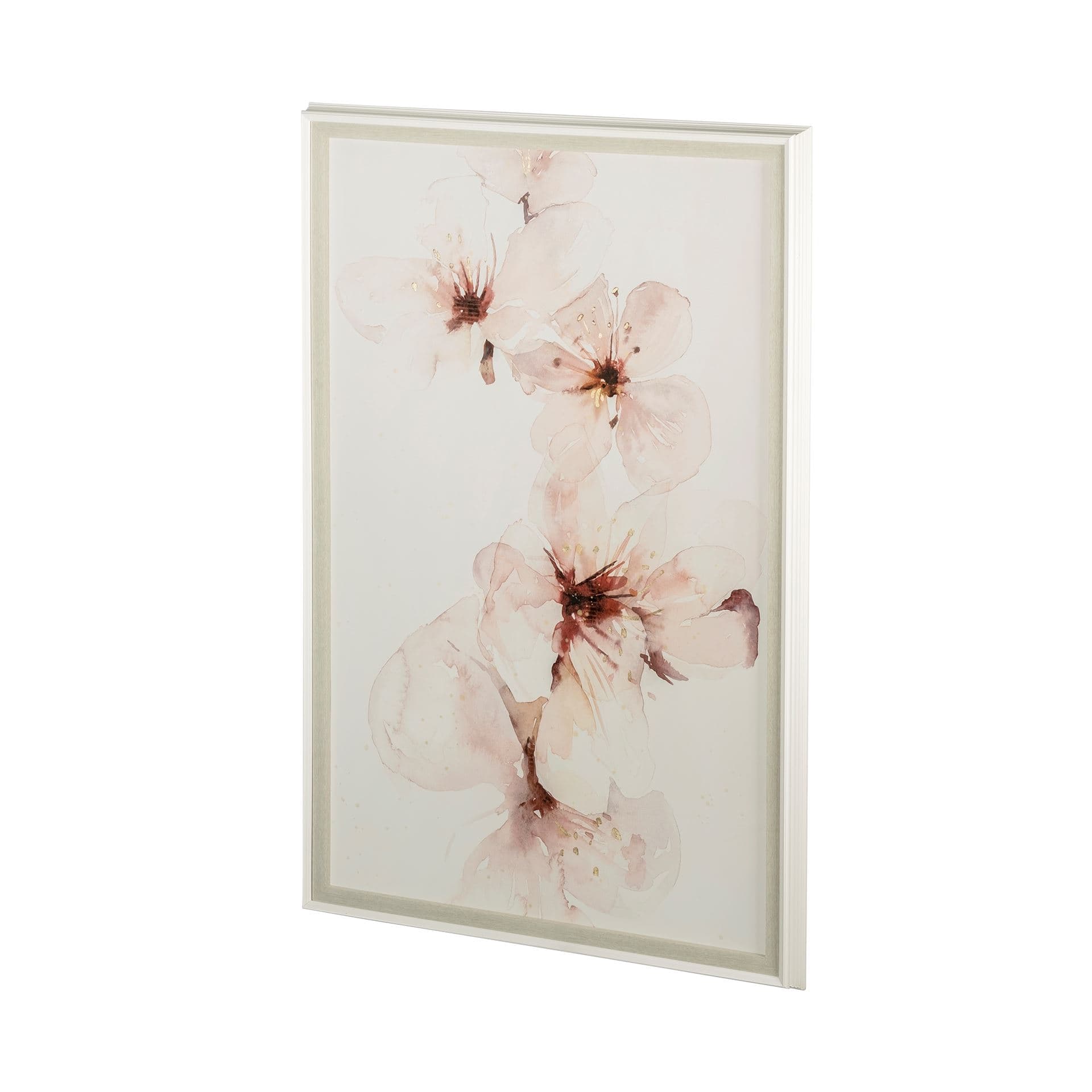 Watercolor Blossoms III by PI Studio a Hand Embellished Textured Framed Art Print Matted under Glass — product photograph