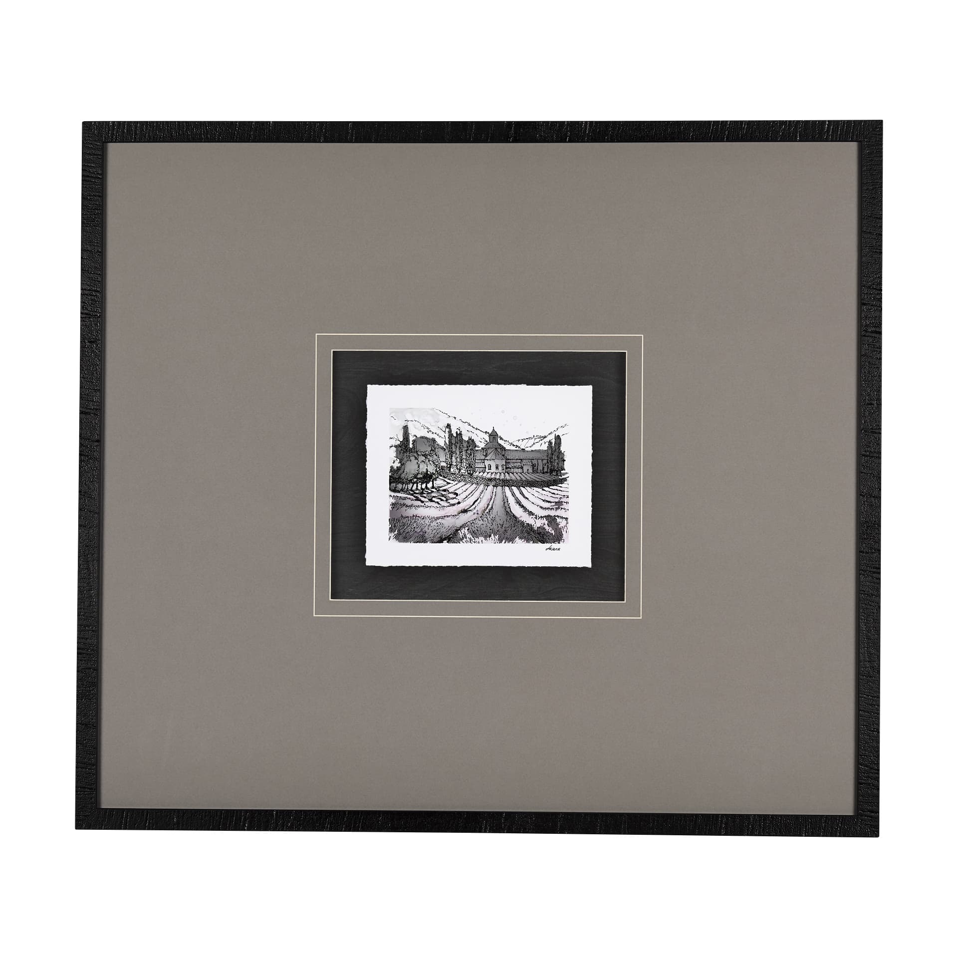 Travel memories II by Natalia a Framed Art Print Matted under Glass — product photograph
