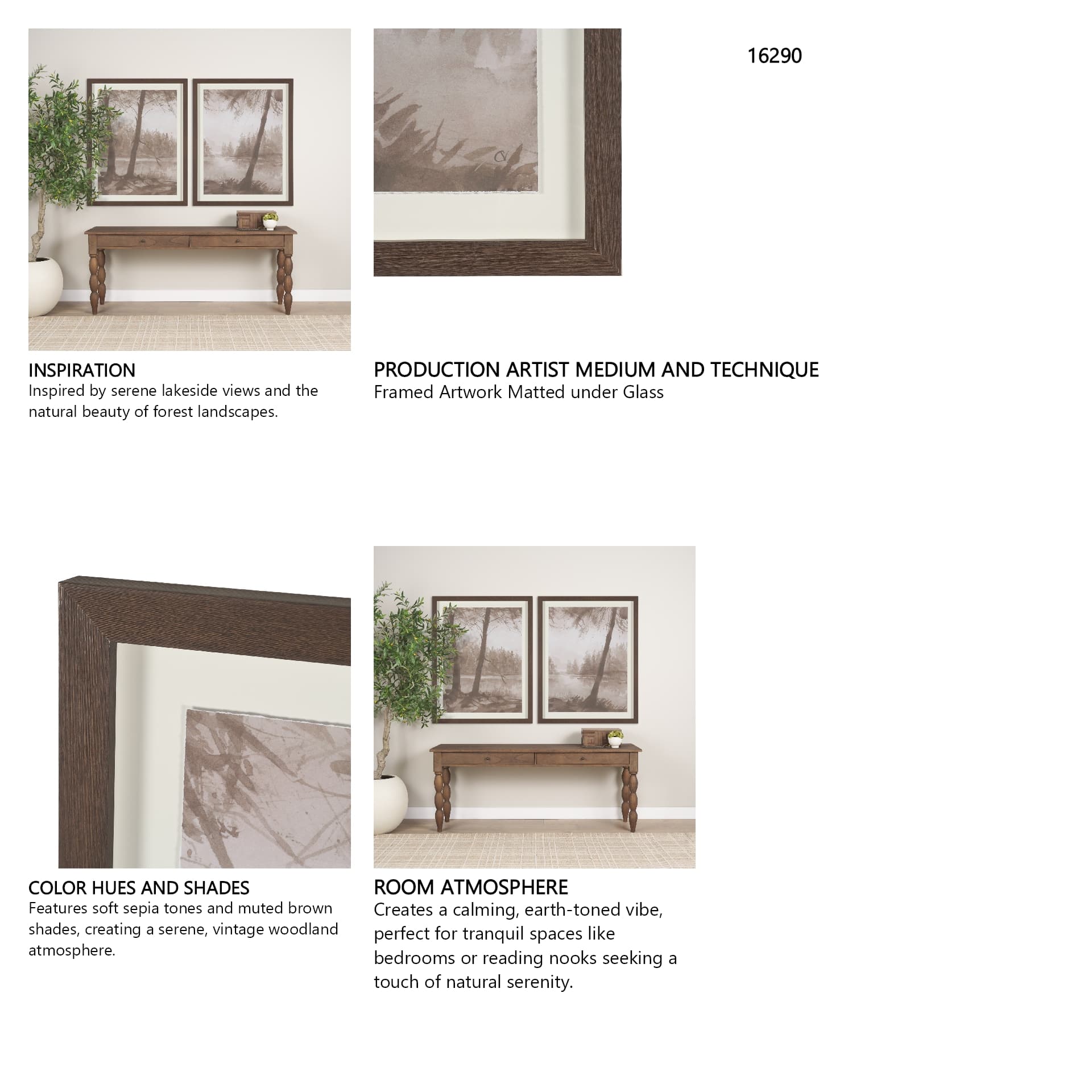 Timber Light I by Mercana Studio Framed Artwork Matted under Glass — in a styled room