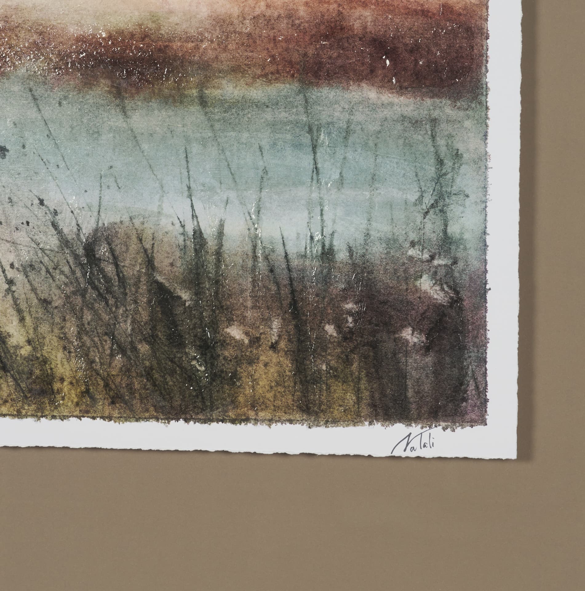 Shoreline Beauty III by Mercana Studio Hand Embelished Framed Artwork Matted under Glass — product photograph