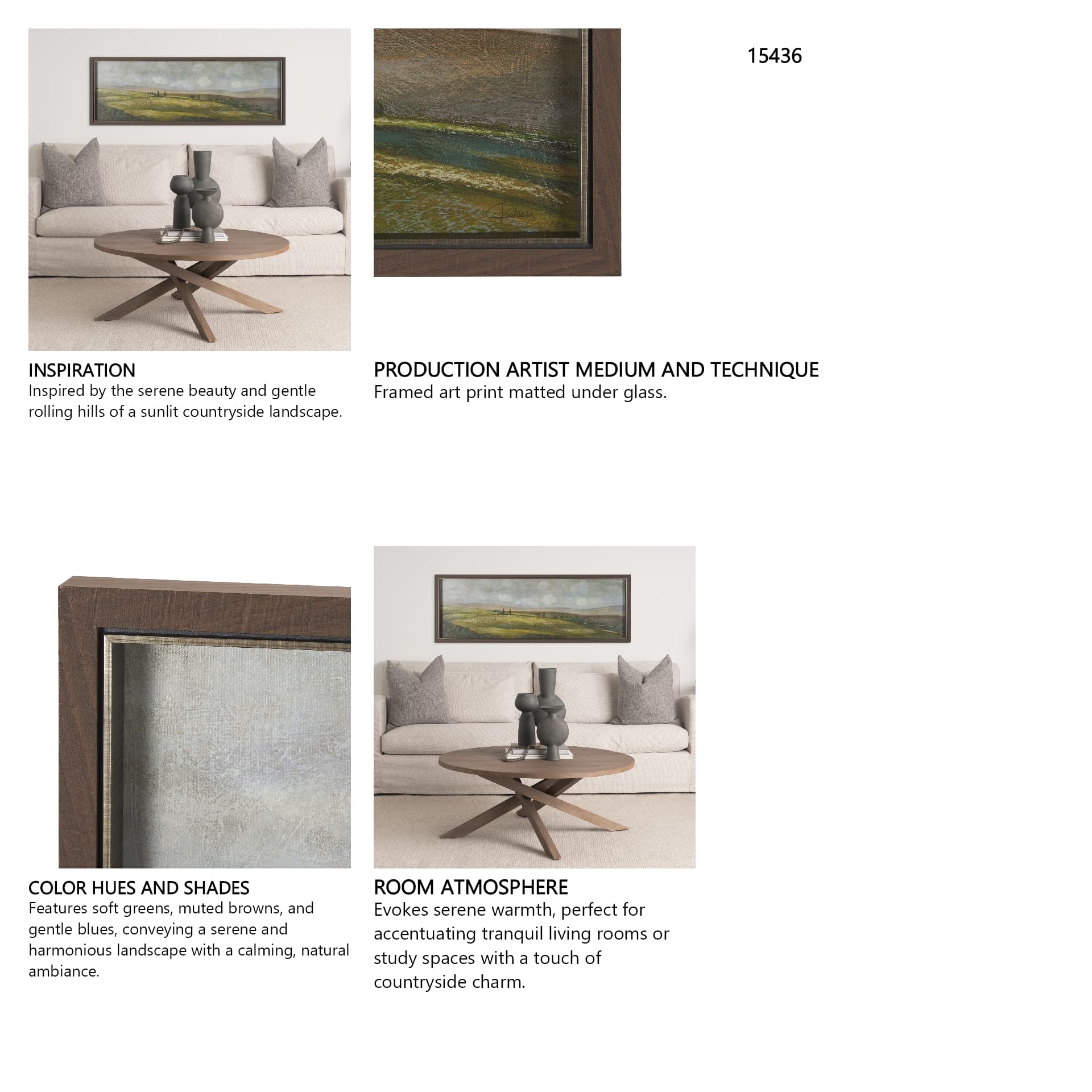 Tuscan View I by Mercana Studio a Framed Art Print — in a styled room
