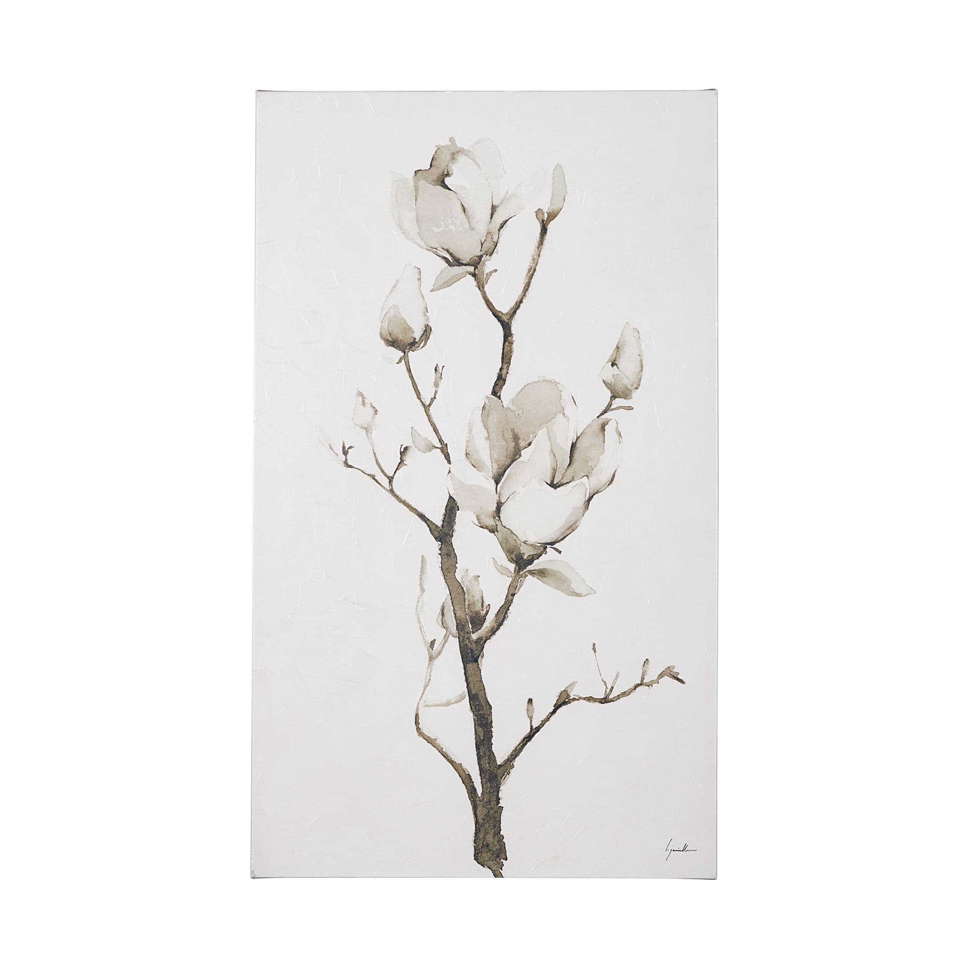 Magnolia II by Gabrielle Campbell a Hand Embellished Textured Canvas — product photograph