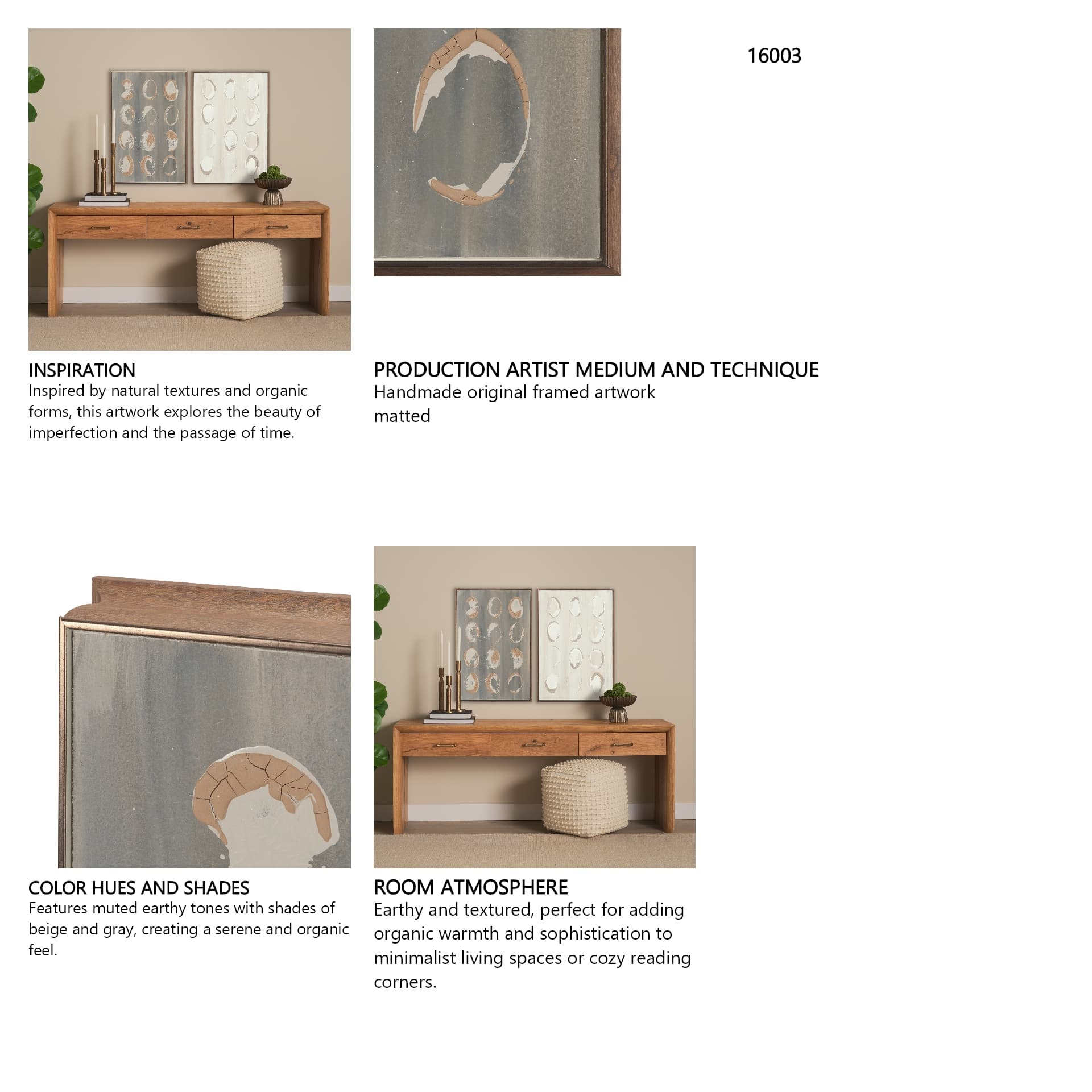 Equilibra I by Studio M a Handmade Original Framed Artwork — in a styled room