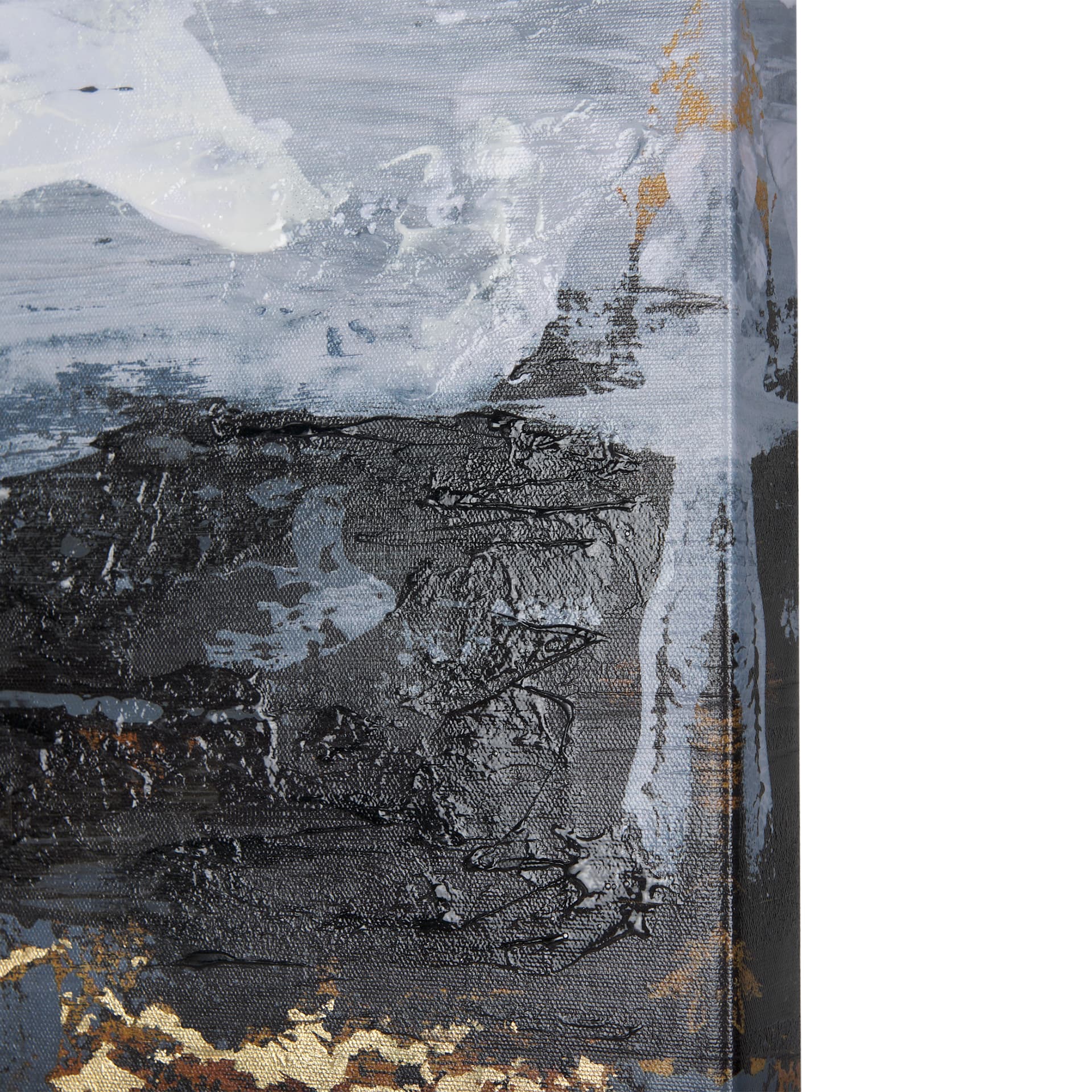 Silver and gold inspiration II by Mercana Studio a Hand Embellished Textured Canvas — product photograph
