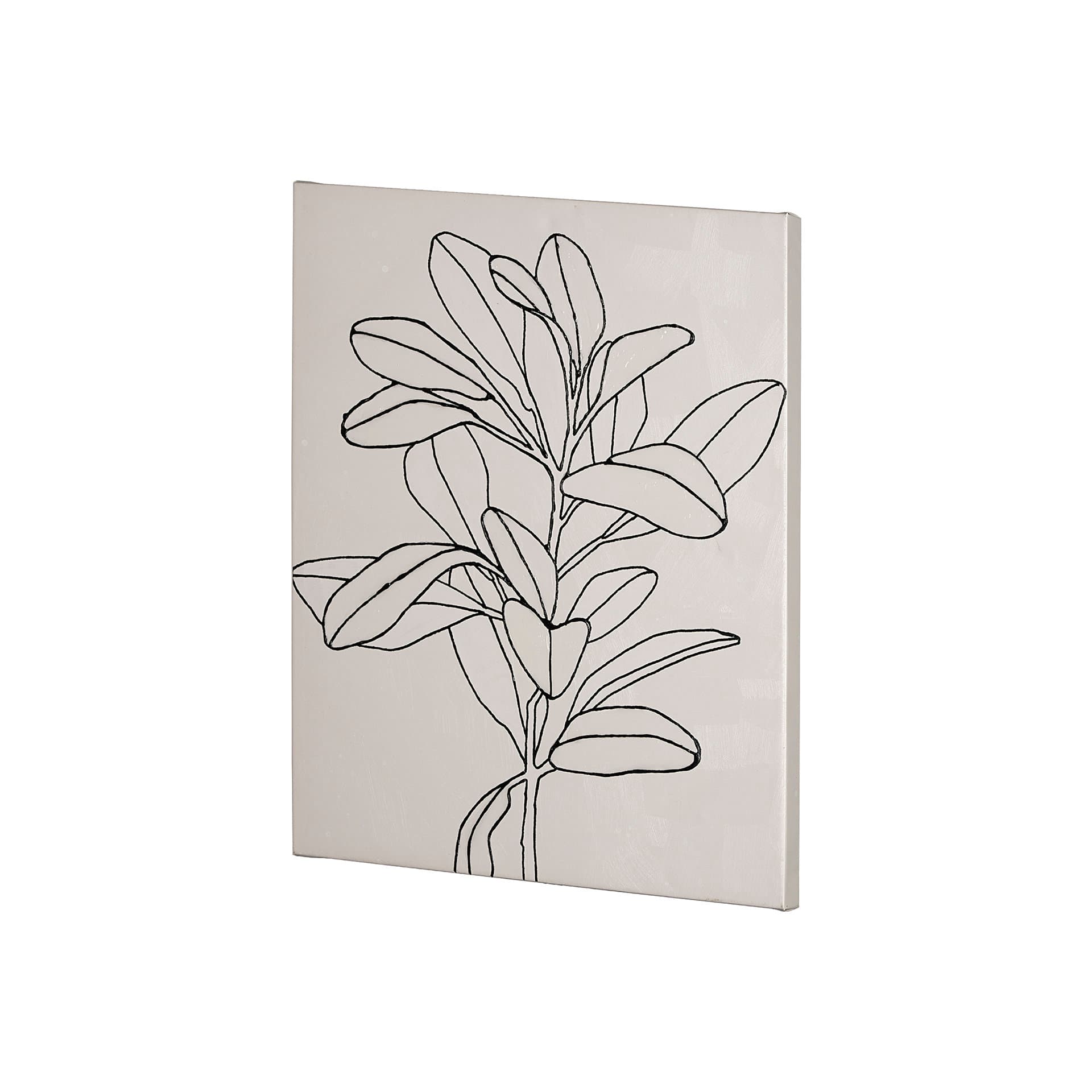 Olive Branch Countour II by Emma Scarvey a Hand Embellished Textured Canvas — product photograph