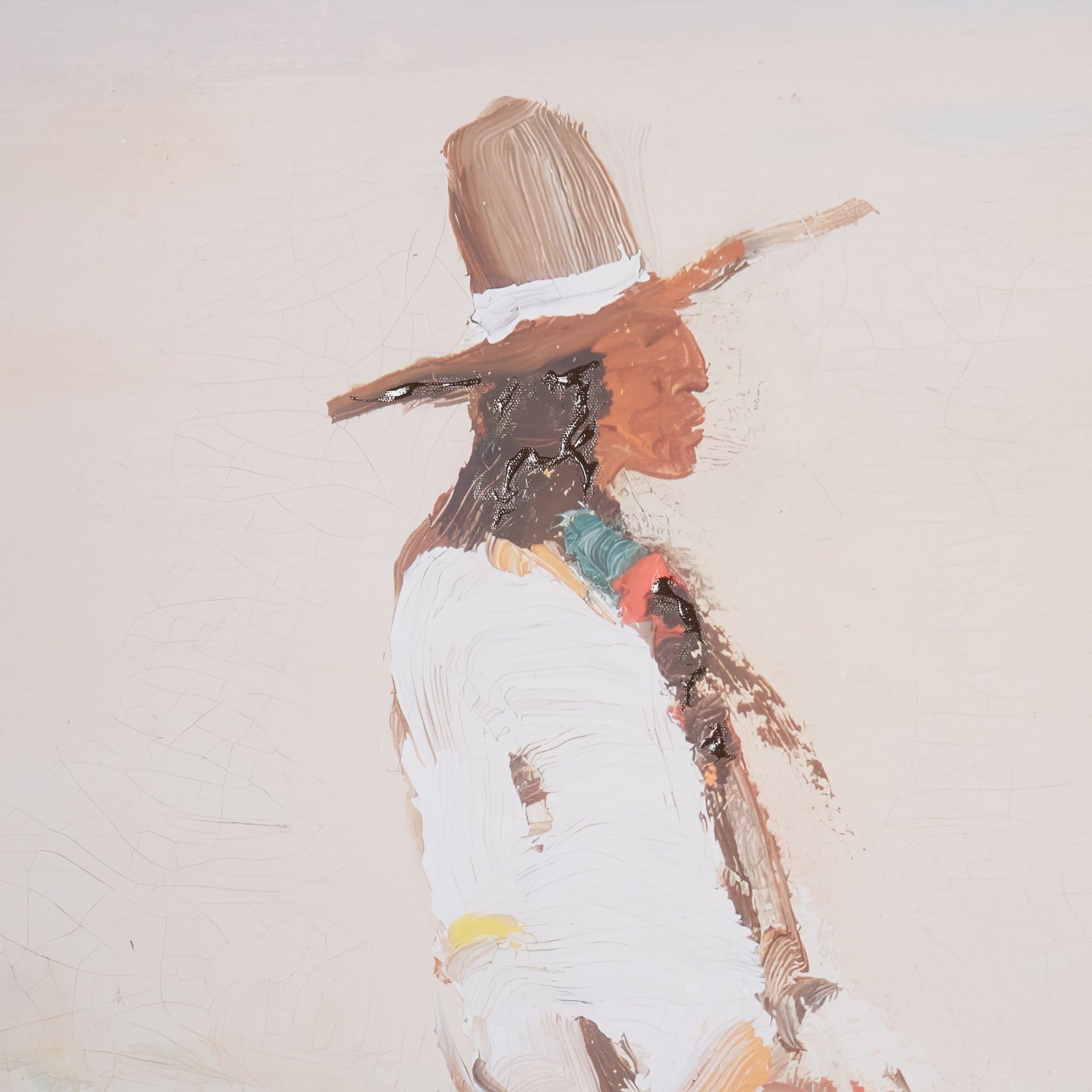 Indian Rider by LaVerne Nelson Black Hand-Embellished Textured Framed Canvas Artwork — product photograph