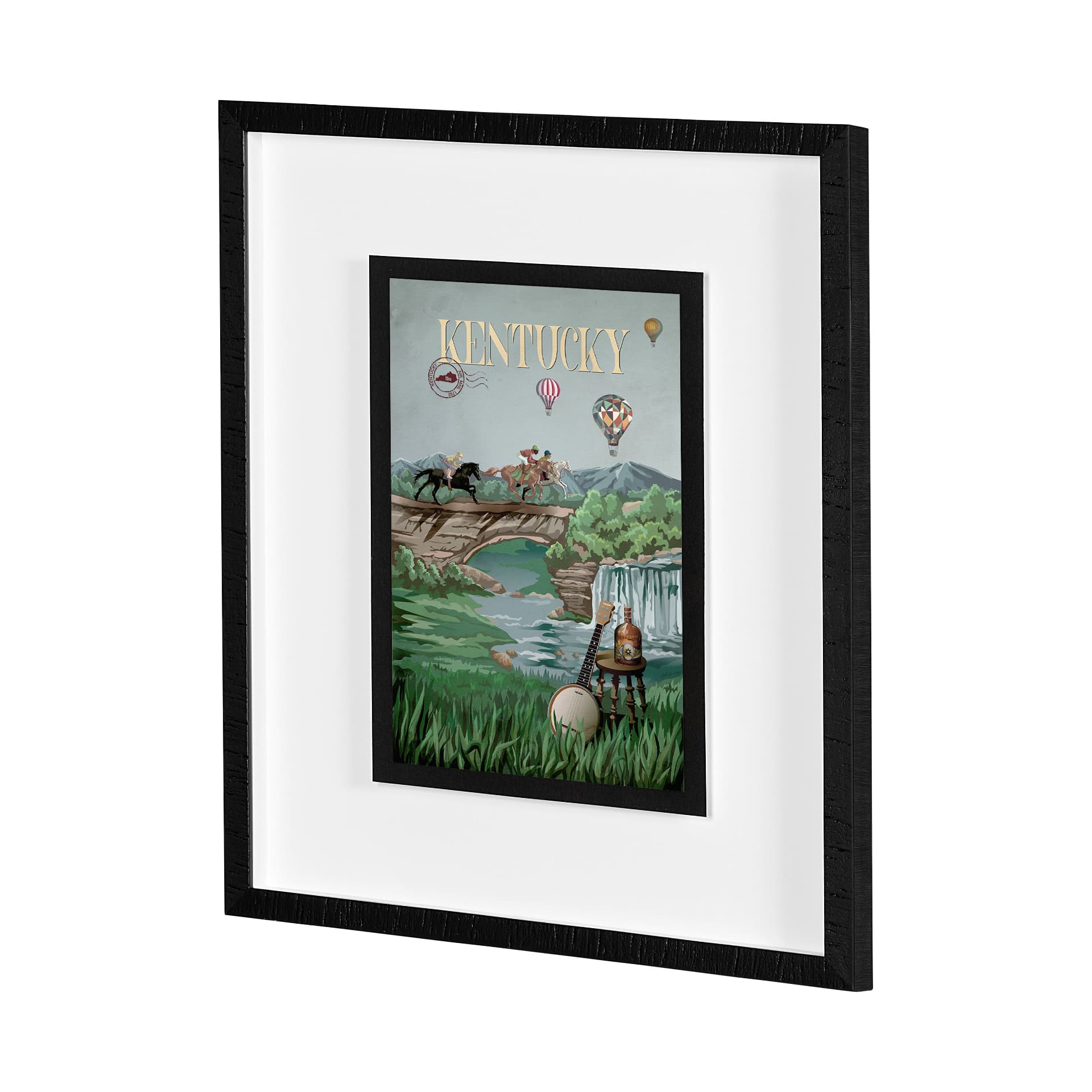 Kentucky Go USA (M) by Mercana Studio a Framed Art Print Matted under Glass — product photograph