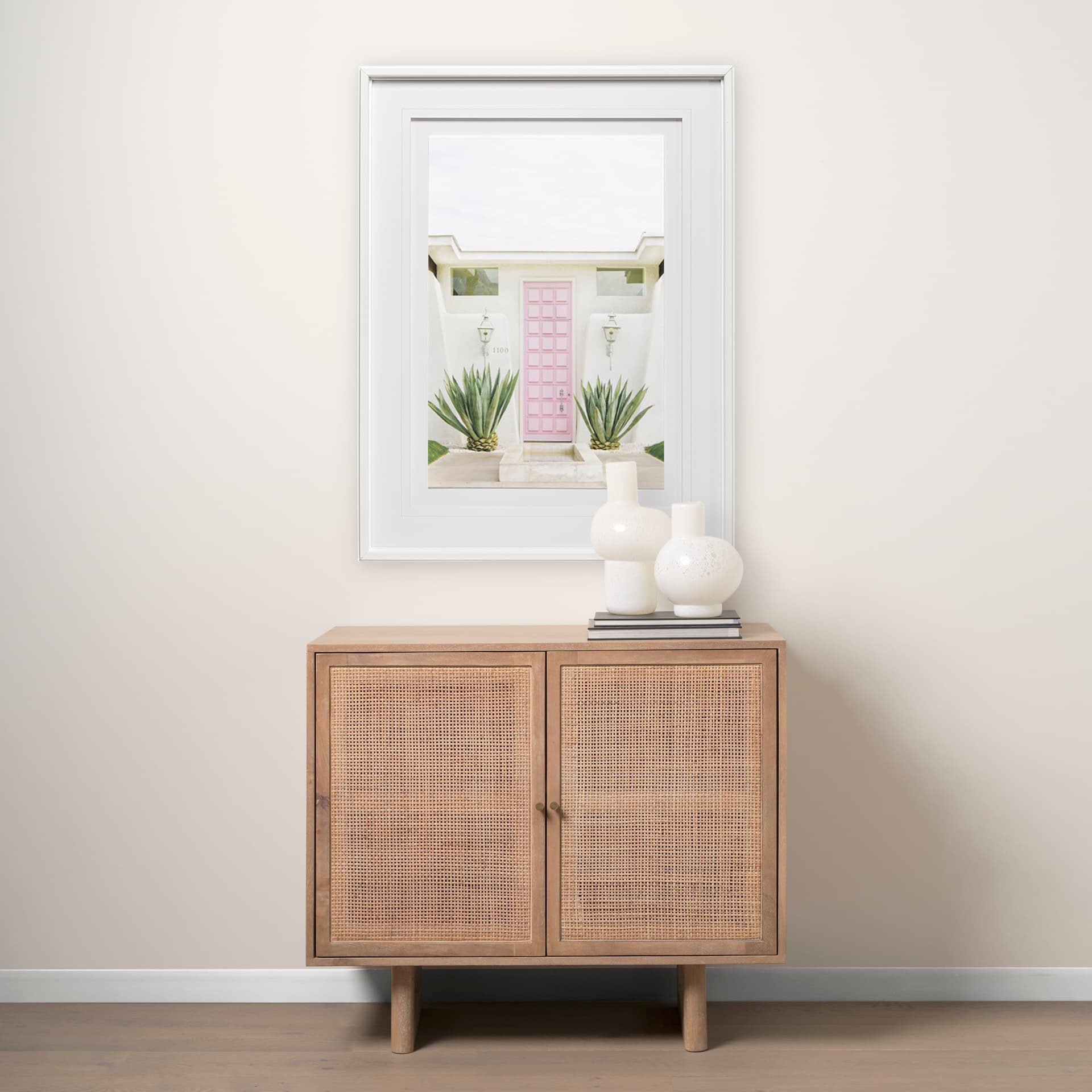 Tropical Pop by Irene Suchoki a Framed Photo Art Print Matted under Glass — in a styled room