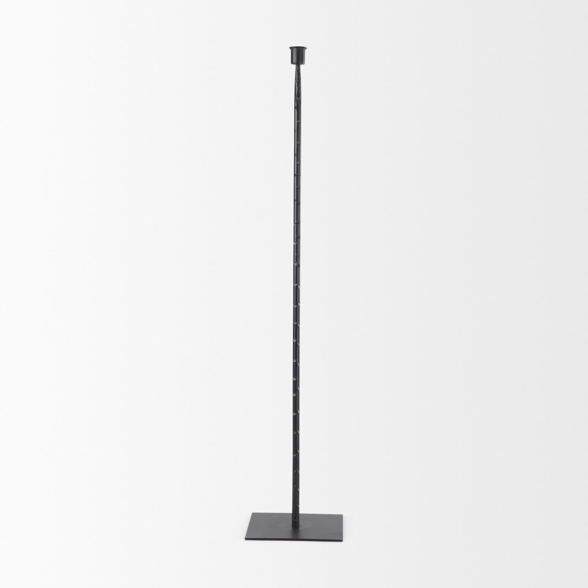 Porter 6.0L x 6.0W x 30.0H Large Black Iron Candle Holder — product photograph