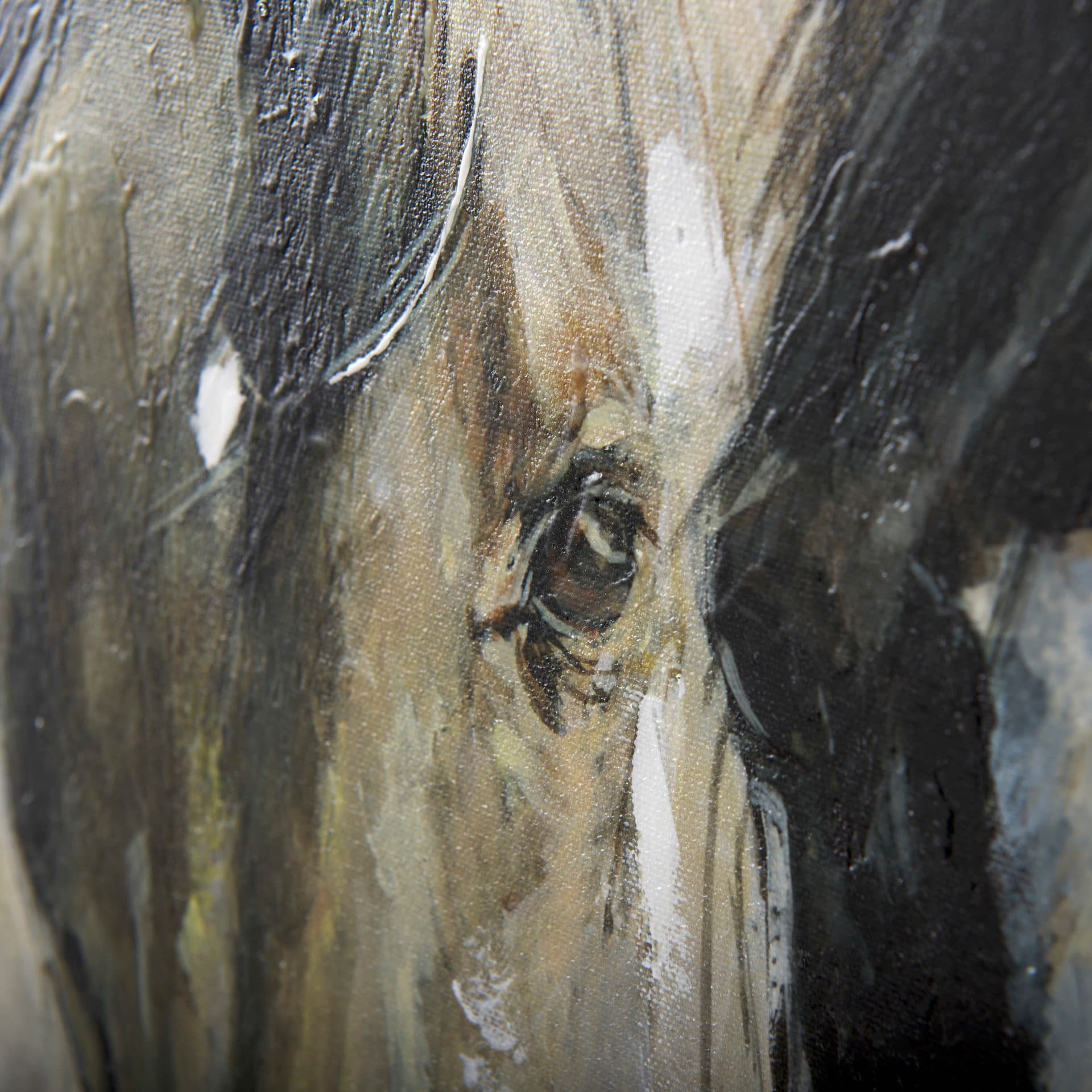 Horses by Natali a Hand Embellished Textured Canvas — product photograph