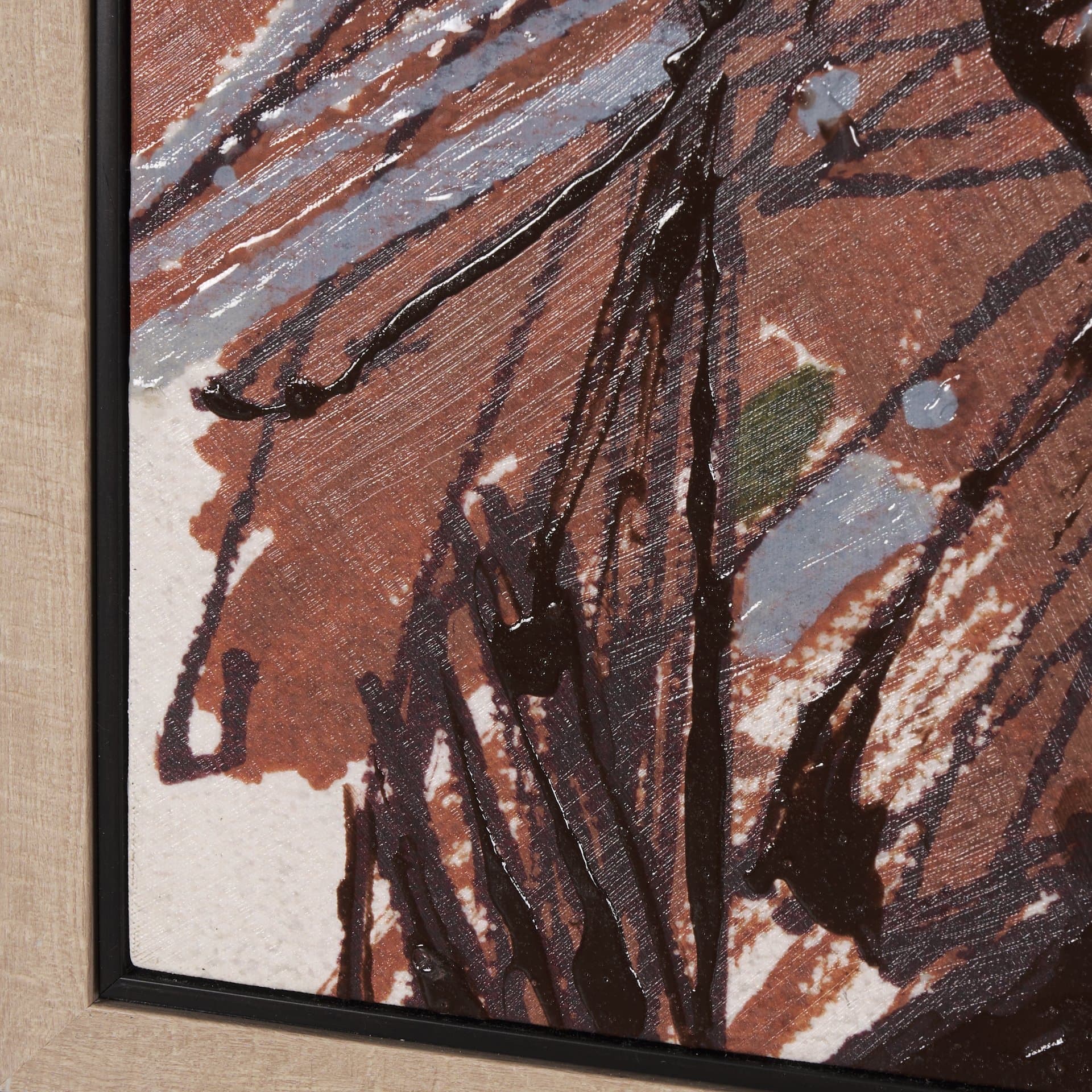 Raveled by Mercana Studio a Hand Embellished Textured Framed Canvas — product photograph