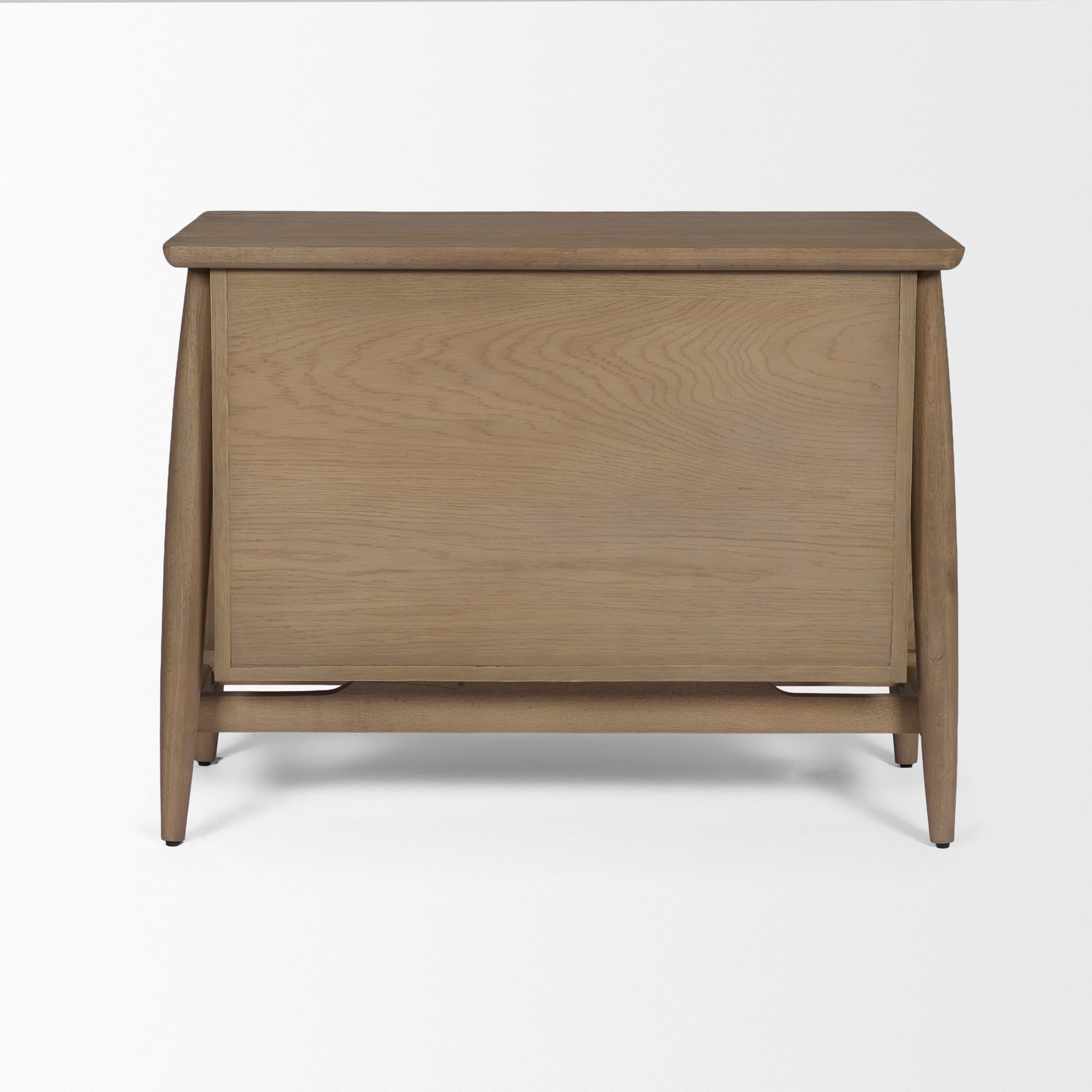 Hollis Gray-Brown Wood 3-Drawer Closed Nightstand — product photograph