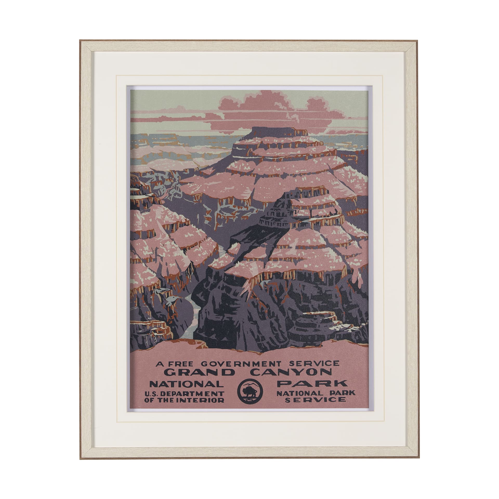Grand Canyon National Park by The Vinatage Collection a Framed Art Print Matted under Glass — product photograph