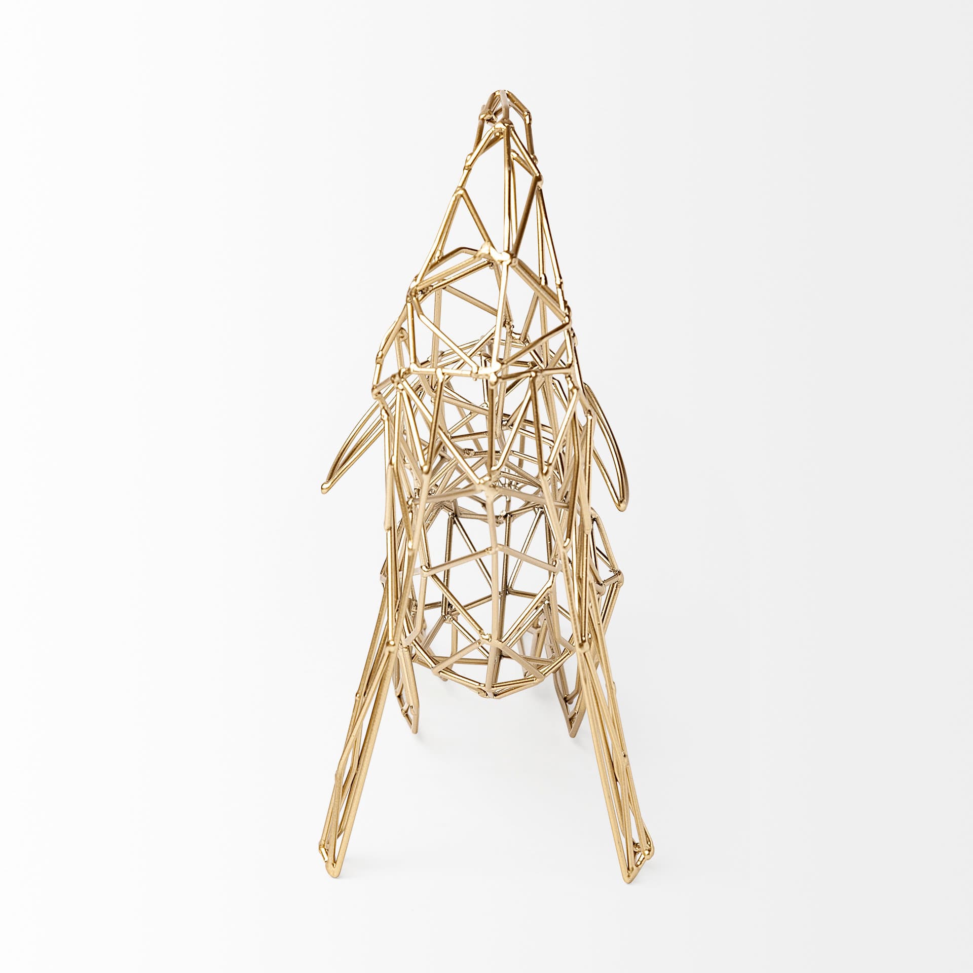 Frankie II 13L x 6W Gold Wire Framed Dog Shaped Decor — product photograph