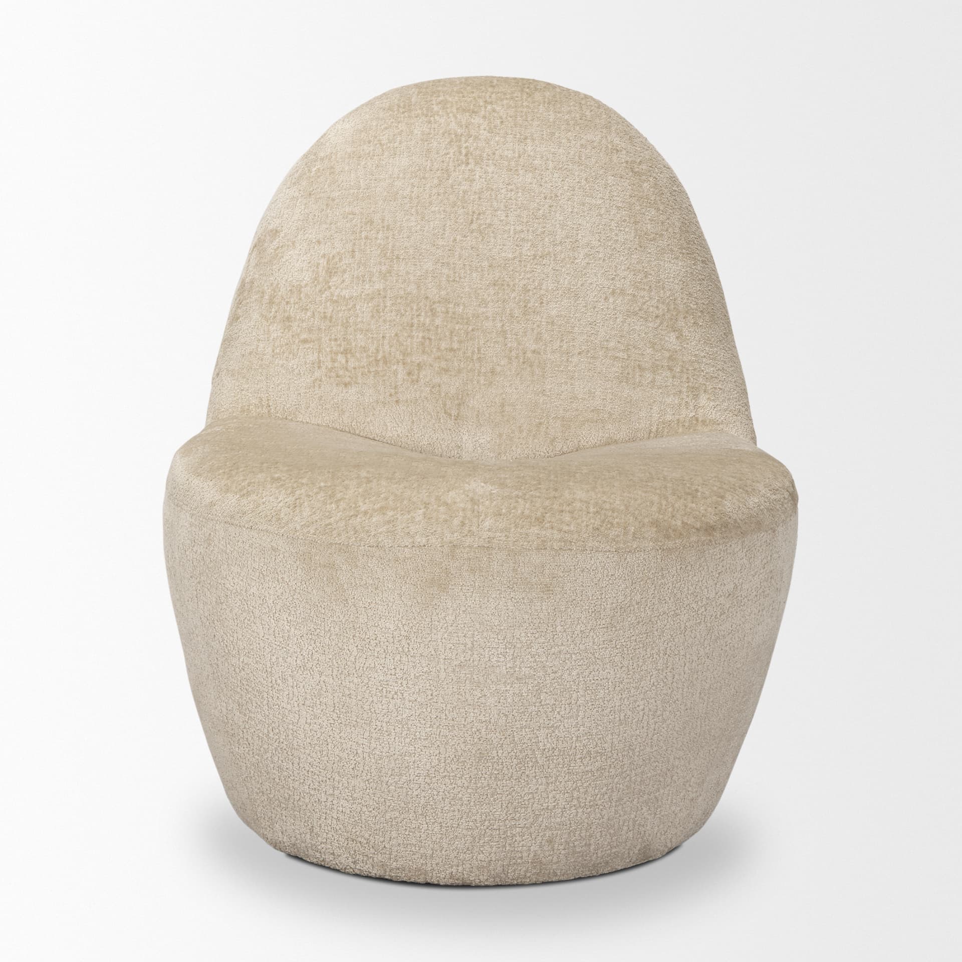 Beverly Beige Chenille Accent Chair — product photograph