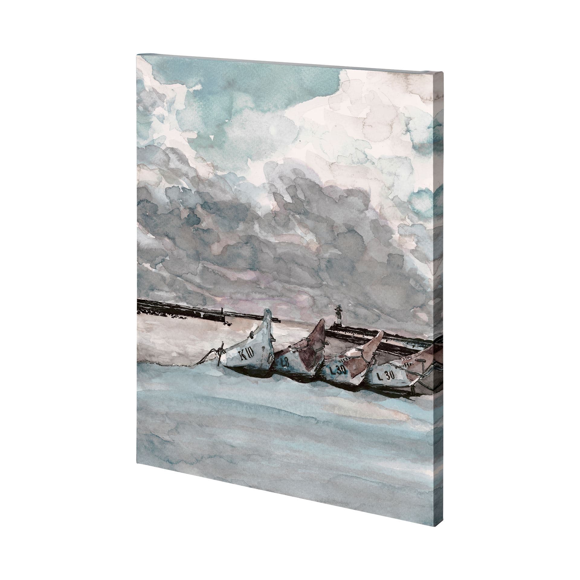 Minato II by Mercana Studio a Hand Embellished Textured Canvas — product photograph