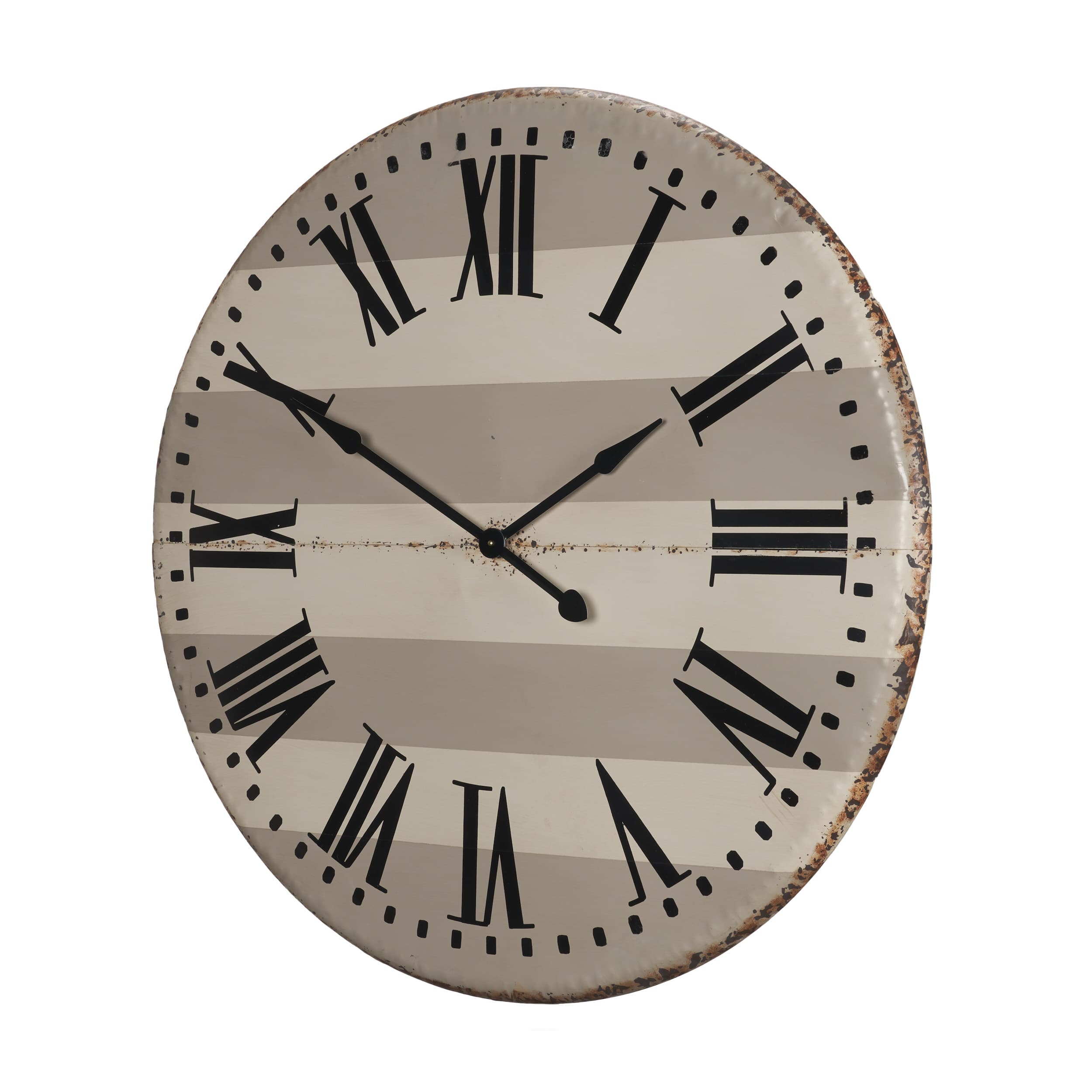 Belton 41.5" Round Oversize Farmhouse Wall Clock — product photograph