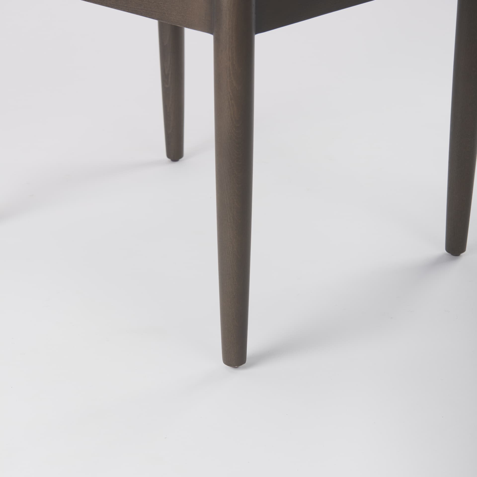 Cavett Curved Back Dining Side Chair | Cream Boucle w/ Dark Wood — product photograph