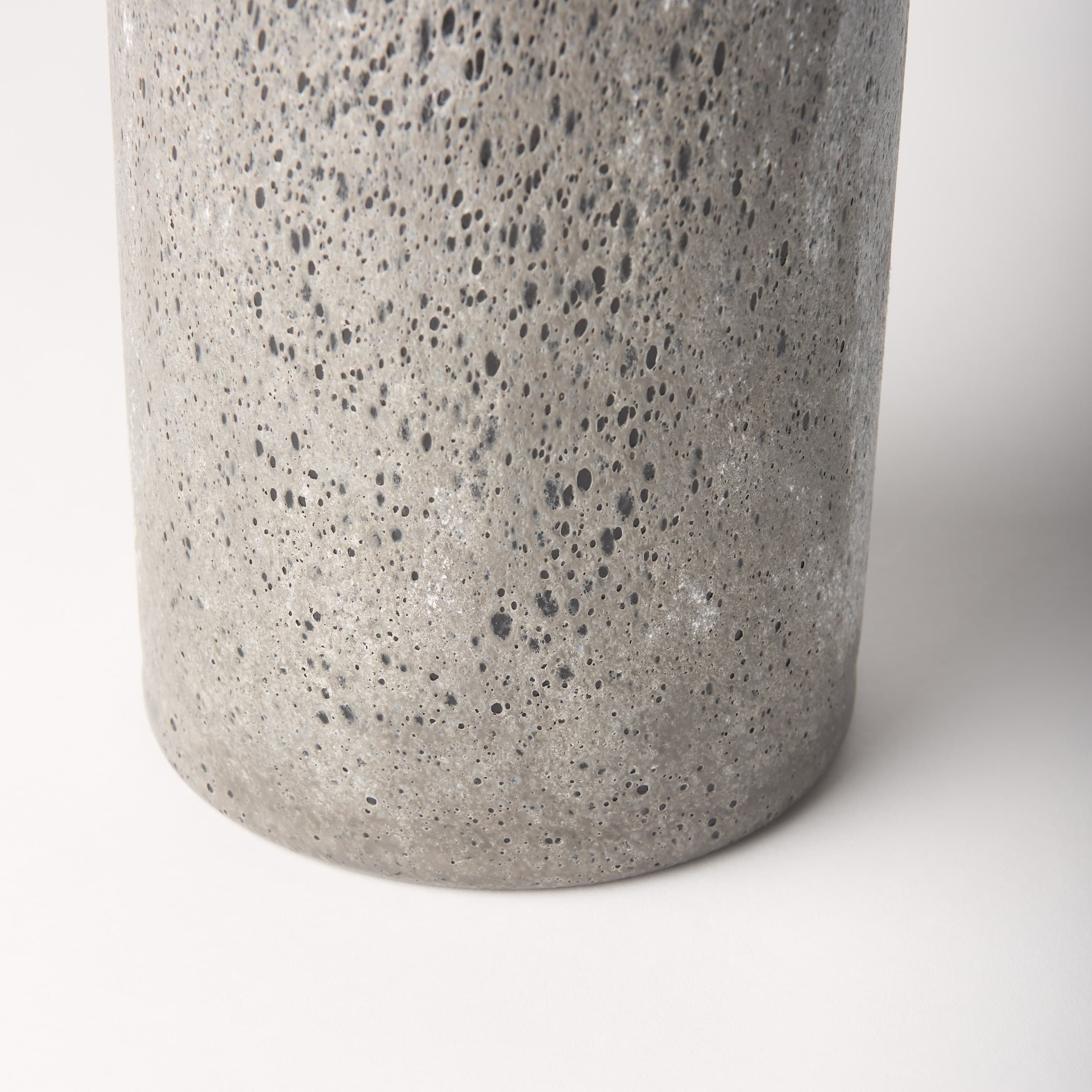 Emu Tall Black w/ Gray Vase — product photograph