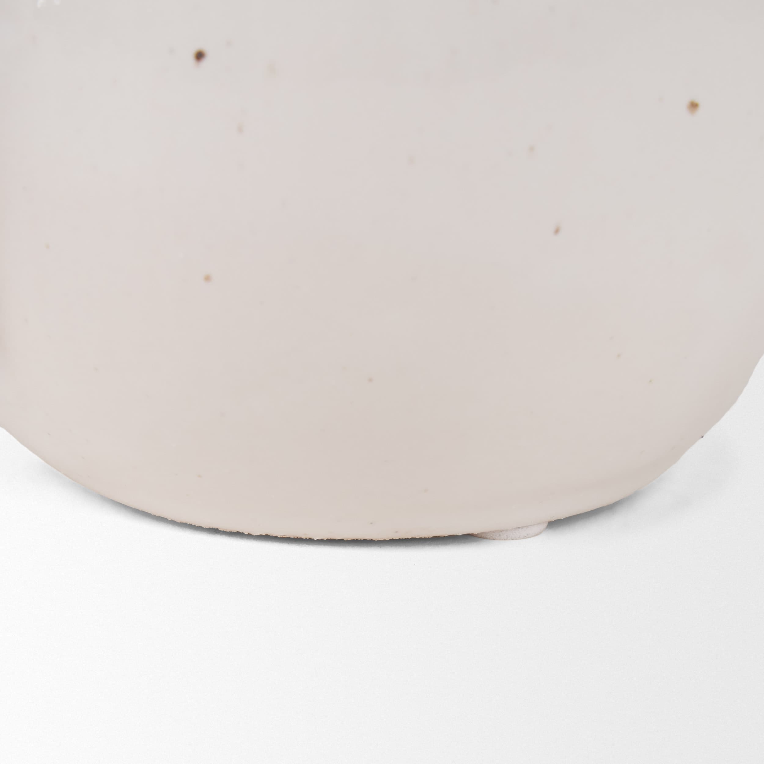 Urvi Short Off White Speckled Asymmetrical Ceramic Vase — product photograph