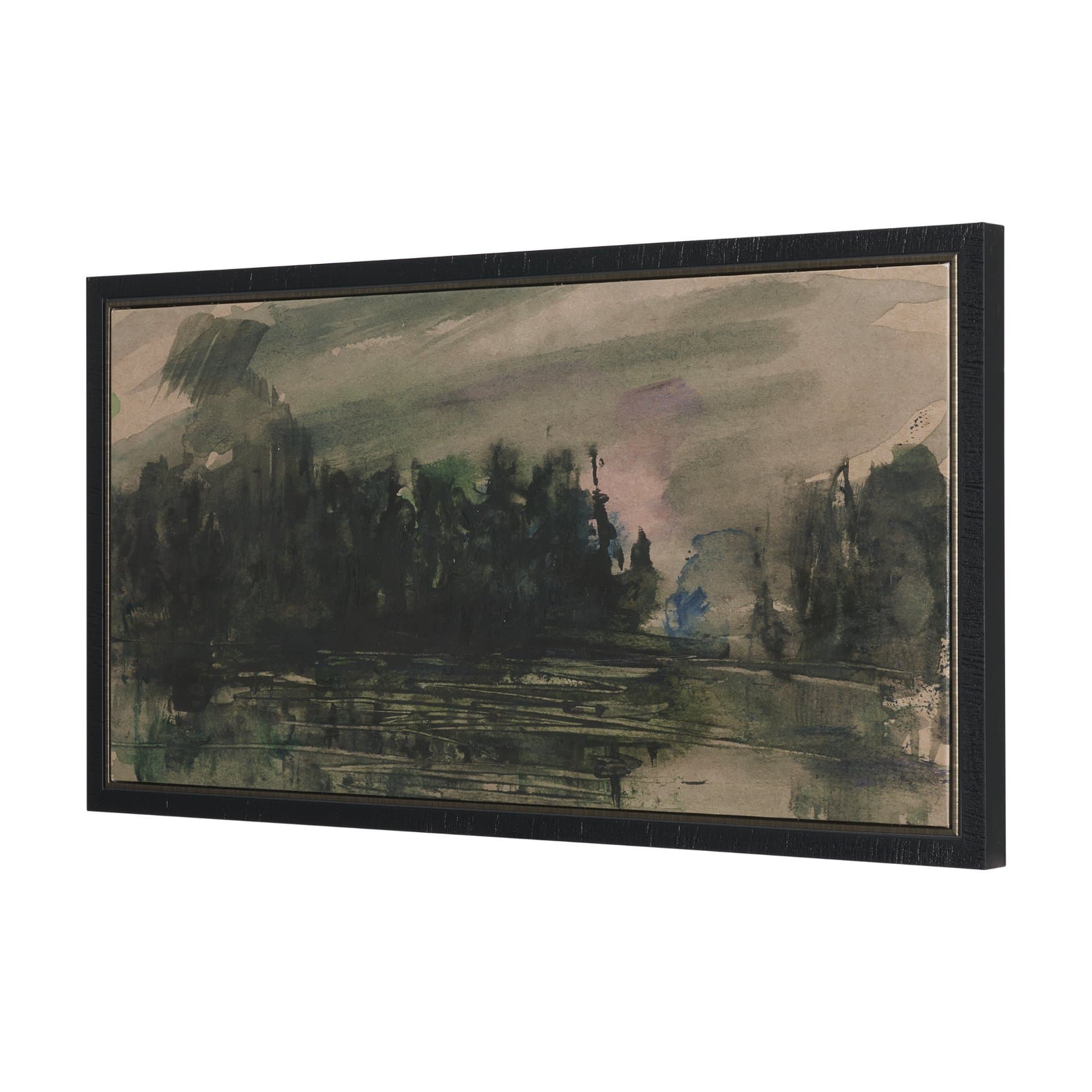 Twilight by Mercana Studio Hand-Embellished Textured Framed Canvas Artwork — product photograph