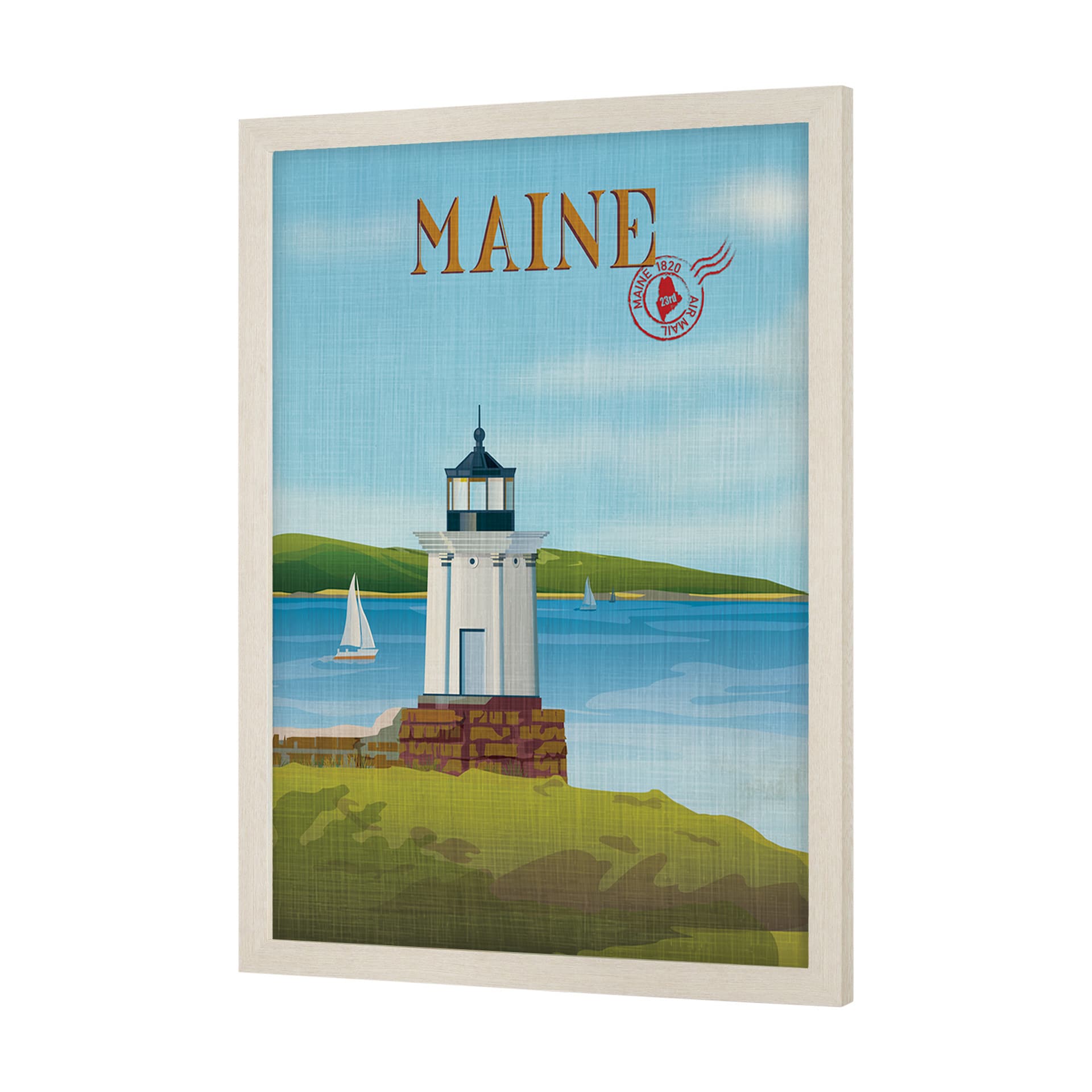 Maine GO (L) by Mercana Studio Textured Framed Artwork Matted — product photograph