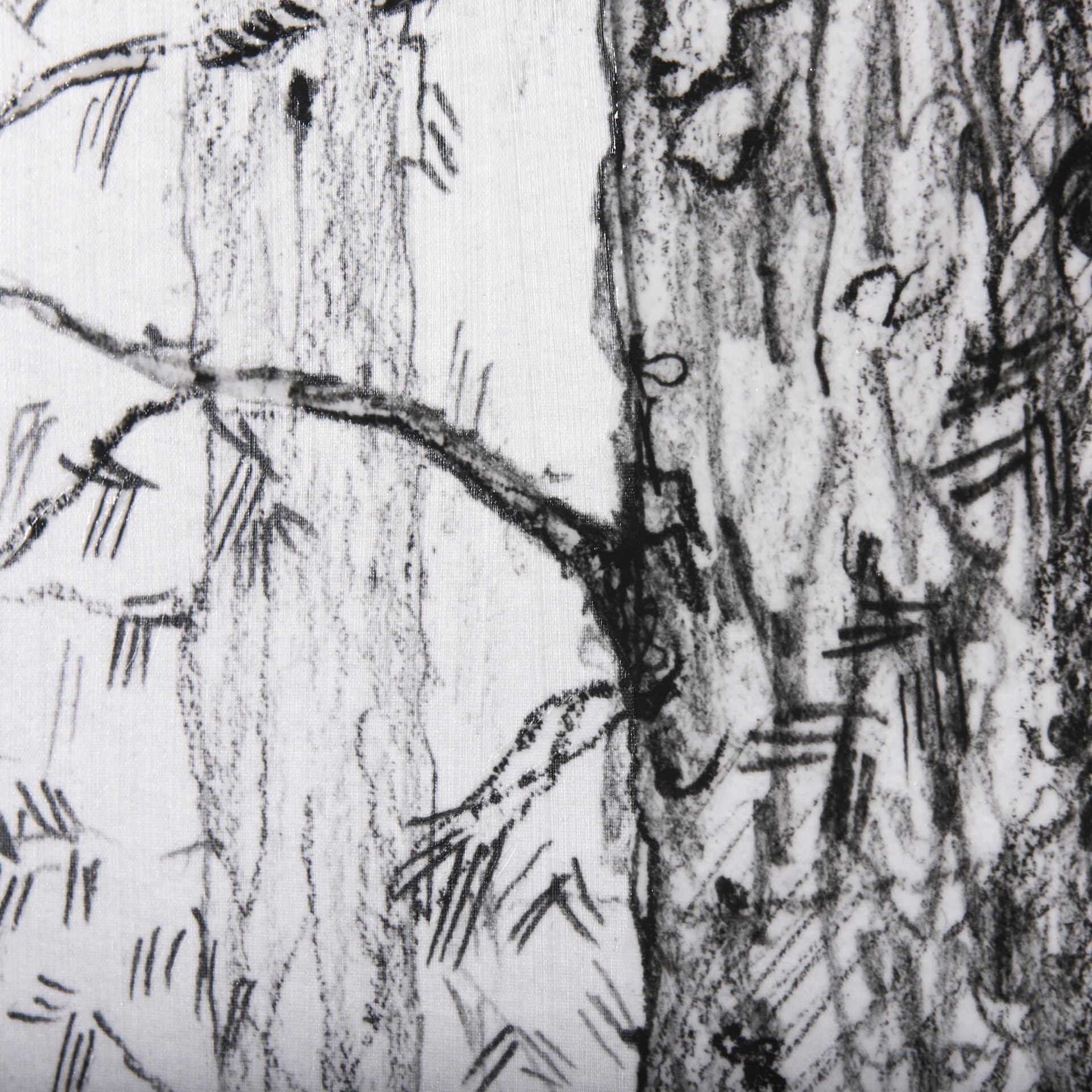 Forest BW I by Ariana a Hand Embellished Textured Canvas — product photograph