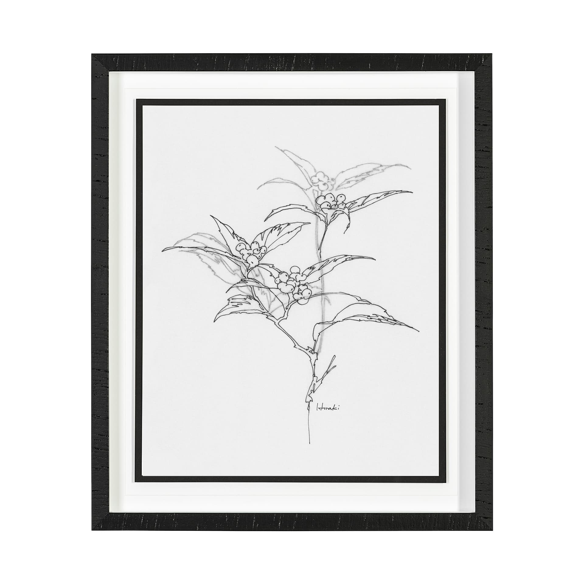 Arrangement IV by Hiraki a Framed Art Print Matted under Glass — product photograph