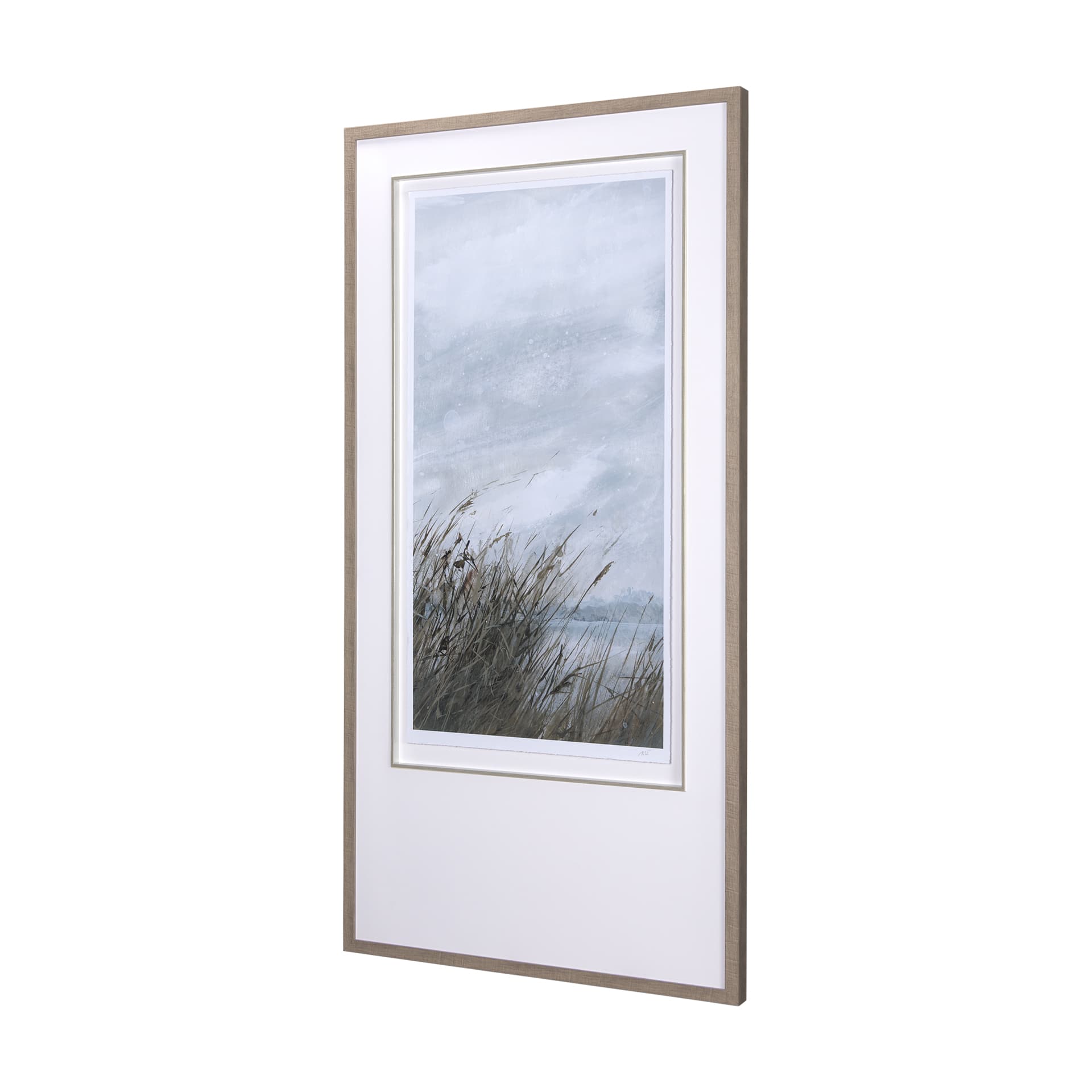Chilly Breeze I by Natali a Hand Embelished Textured Framed Art Print Matted under Glass — product photograph